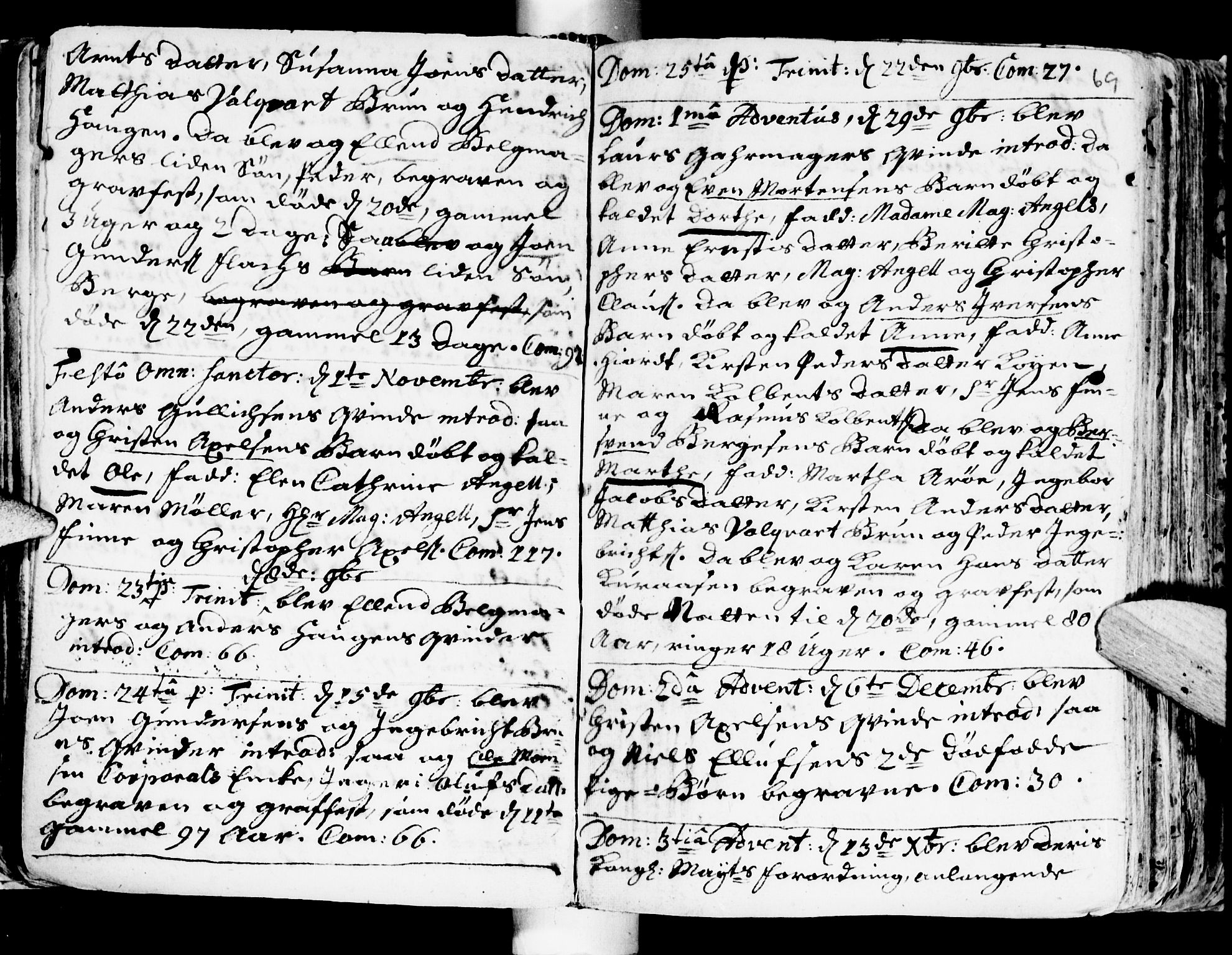 Ministerialprotokoller, klokkerbøker og fødselsregistre - Sør-Trøndelag, SAT/A-1456/681/L0924: Parish register (official) no. 681A02, 1720-1731, p. 68-69