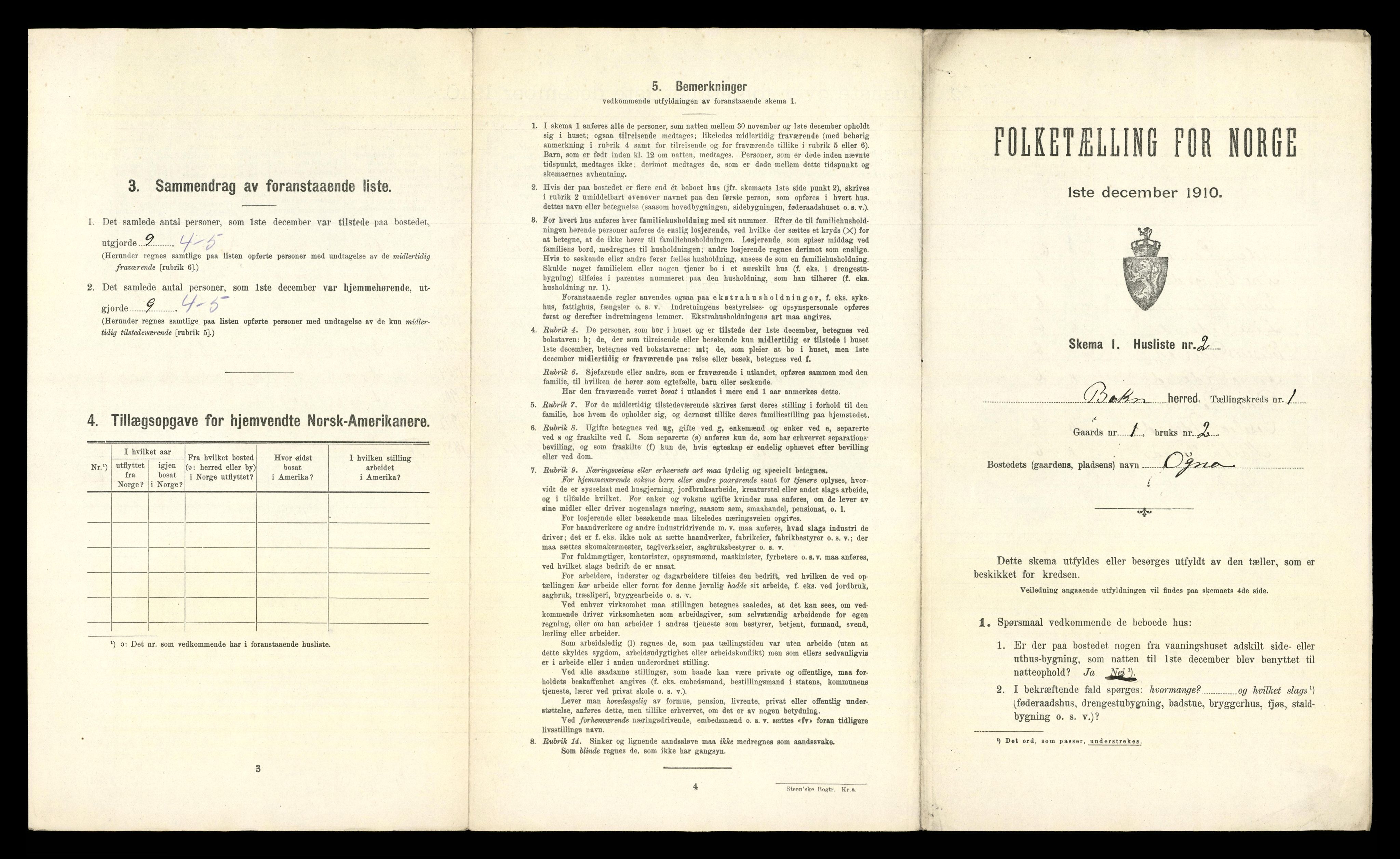 RA, 1910 census for Bokn, 1910, p. 20