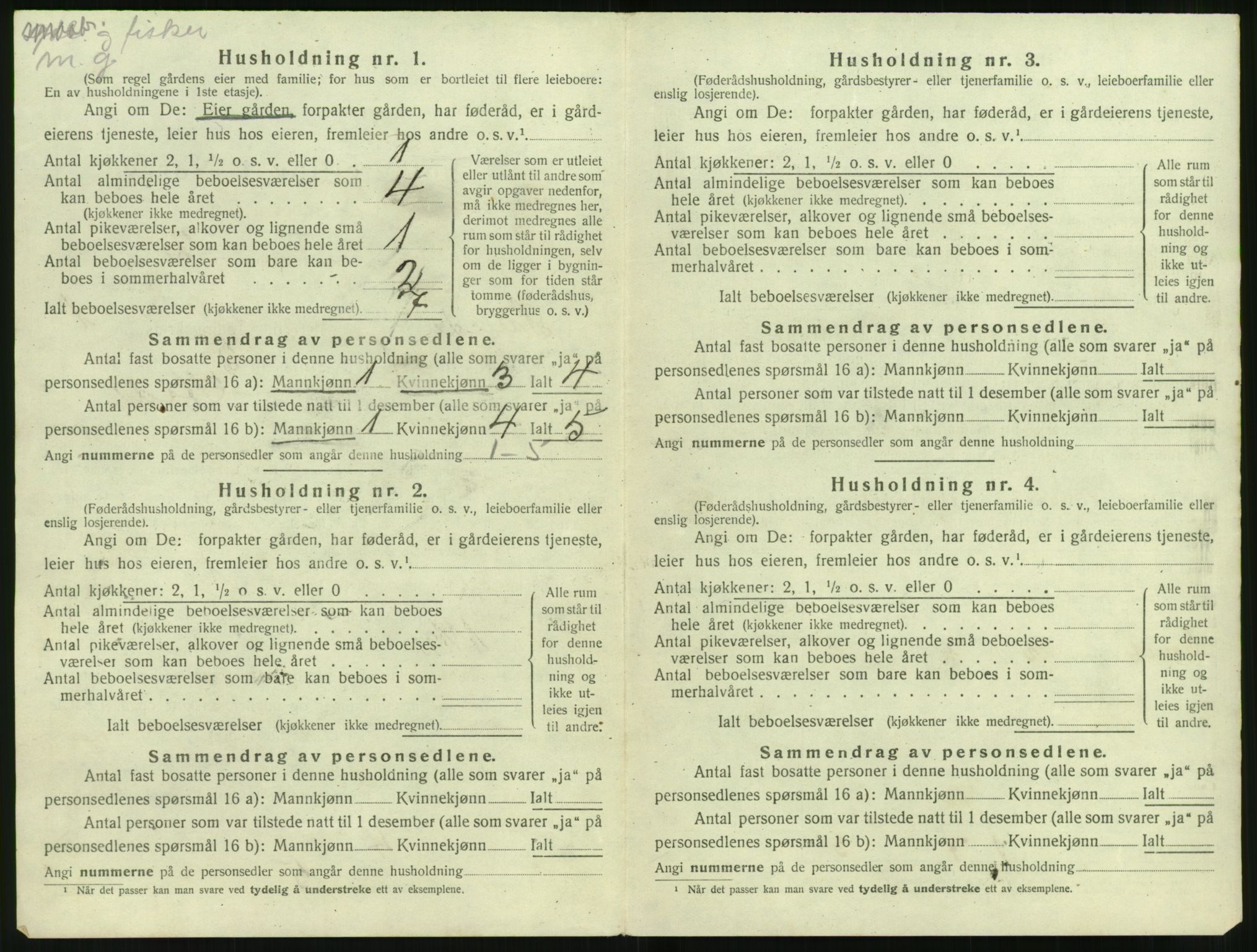 SAT, 1920 census for Sande (MR), 1920, p. 49