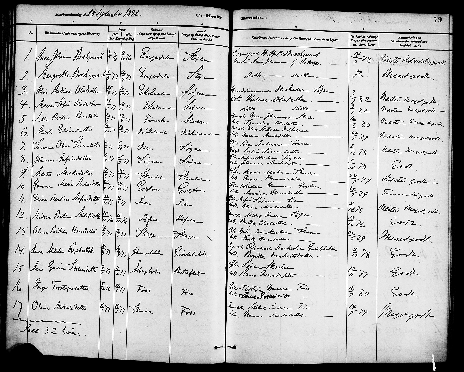 Gaular sokneprestembete, AV/SAB-A-80001/H/Haa: Parish register (official) no. B 1, 1882-1897, p. 79