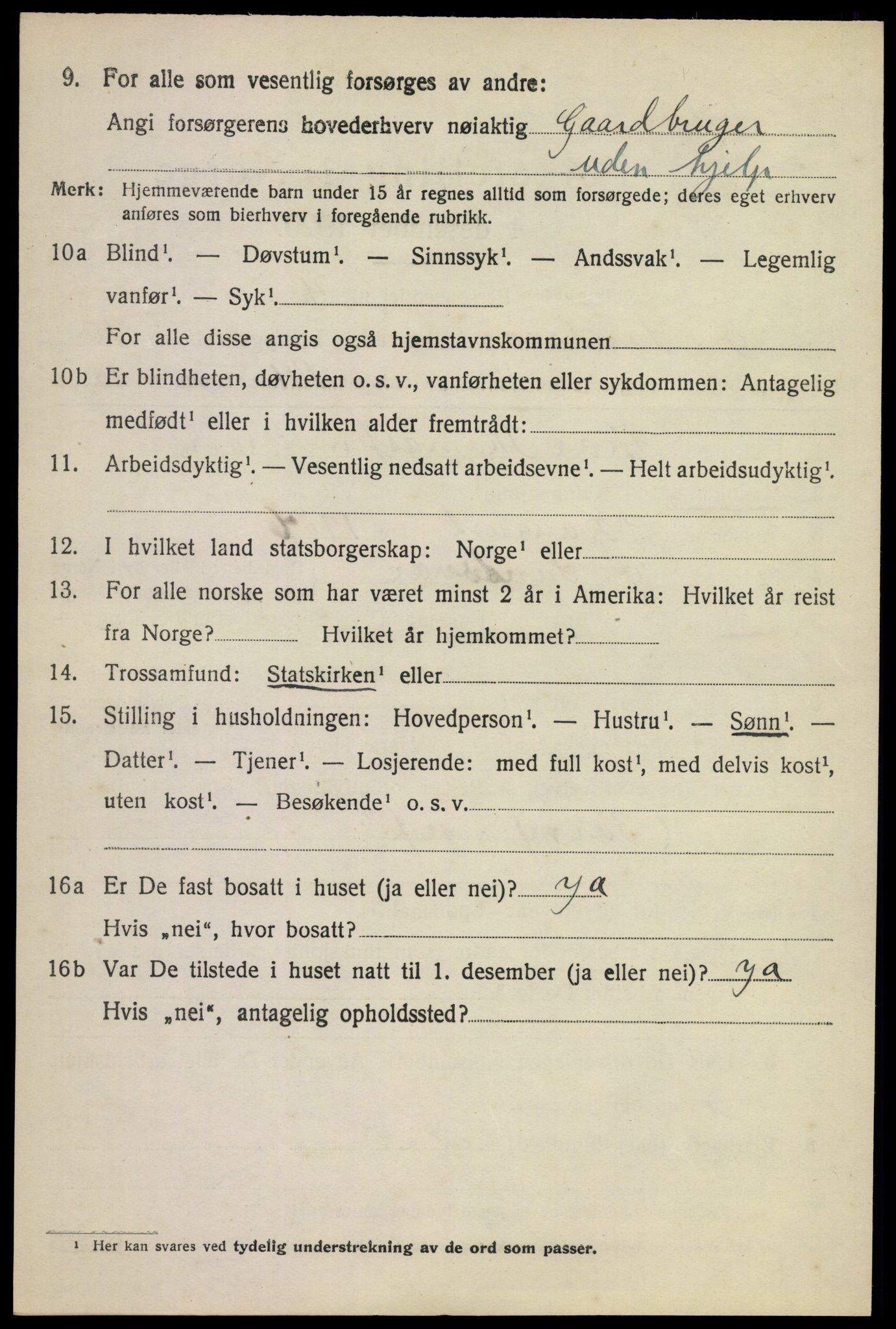 SAKO, 1920 census for Øvre Sandsvær, 1920, p. 5709
