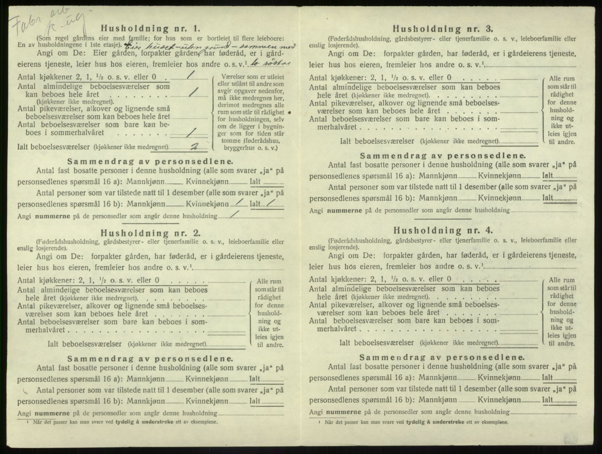 SAB, 1920 census for Førde, 1920, p. 685