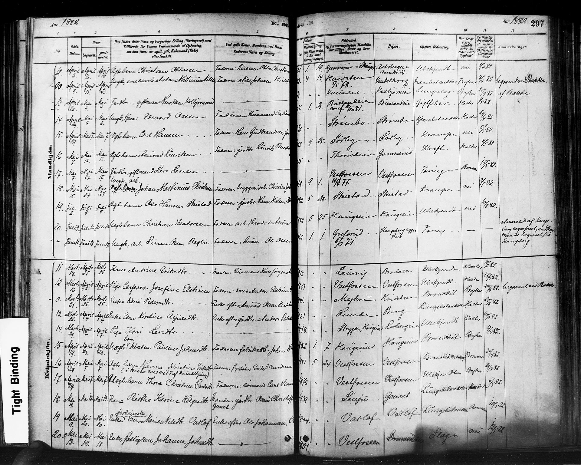 Eiker kirkebøker, AV/SAKO-A-4/F/Fb/L0001: Parish register (official) no. II 1, 1878-1888, p. 297