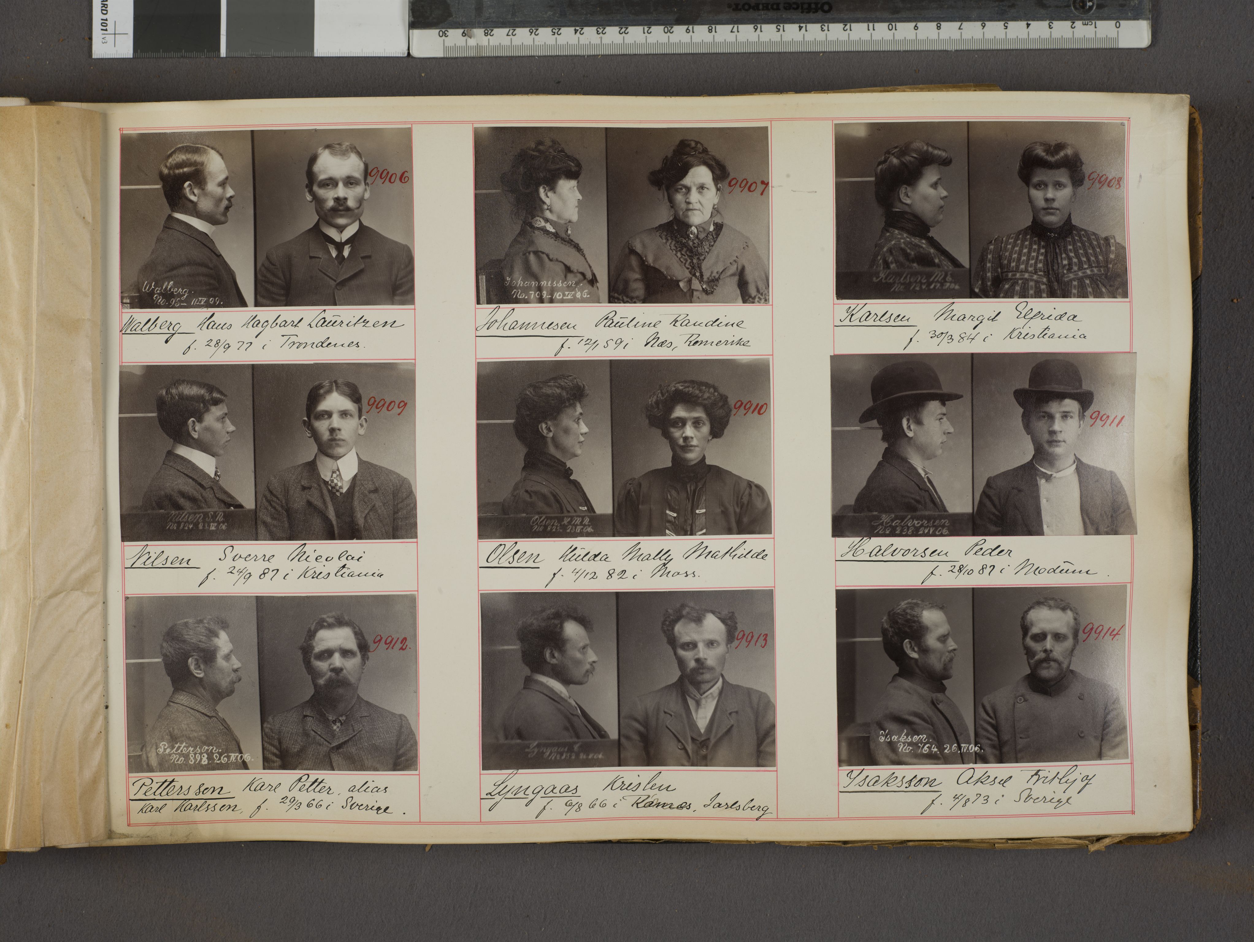 Oslo politikammer, Kriminalavdelingen, AV/SAO-A-11137/U/Ua/L0011: Forbryteralbum, 1908, p. 7