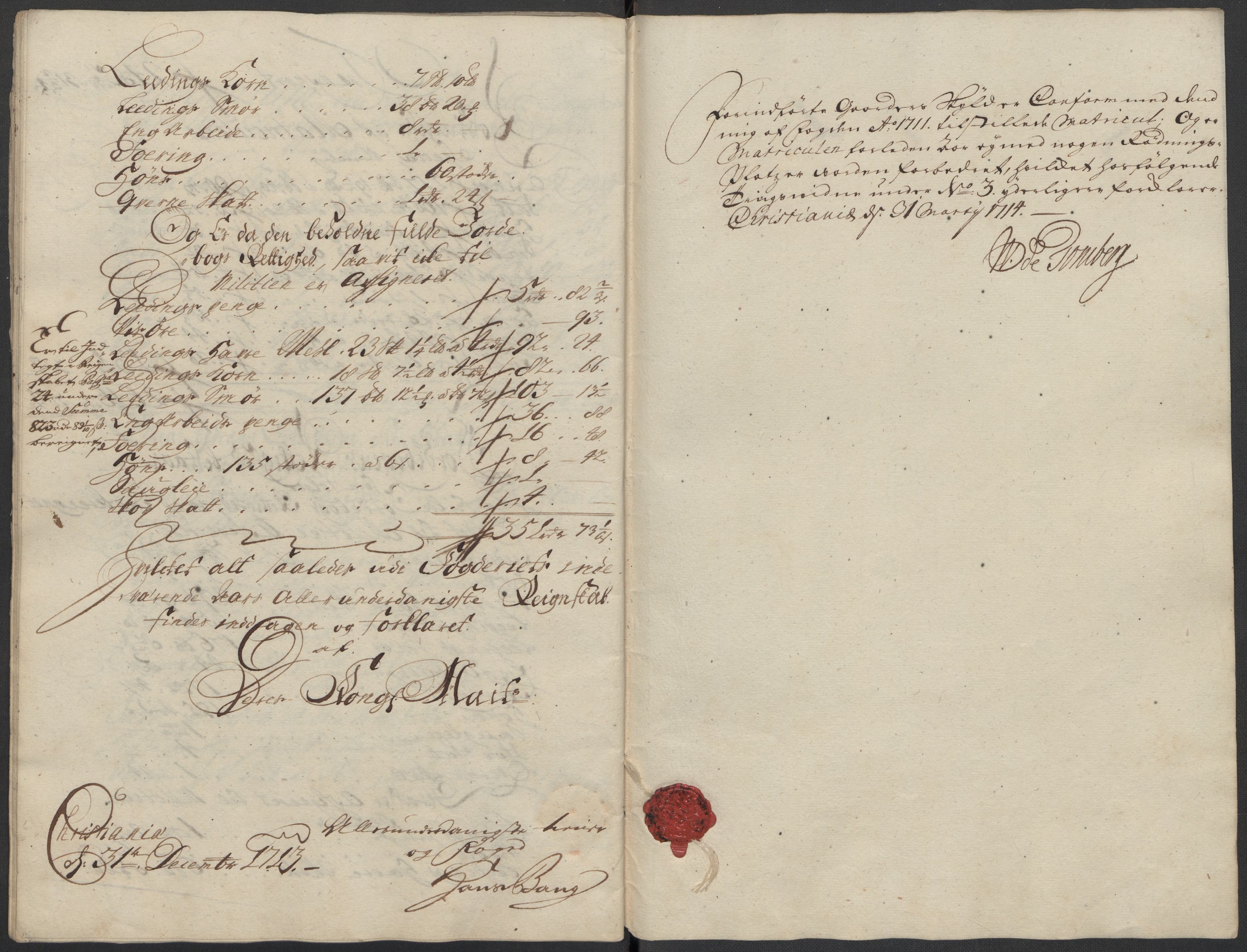 Rentekammeret inntil 1814, Reviderte regnskaper, Fogderegnskap, AV/RA-EA-4092/R10/L0451: Fogderegnskap Aker og Follo, 1713-1714, p. 48