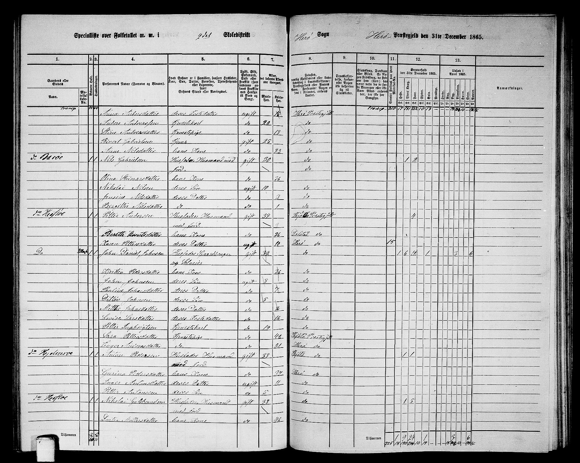 RA, 1865 census for Herøy, 1865, p. 44