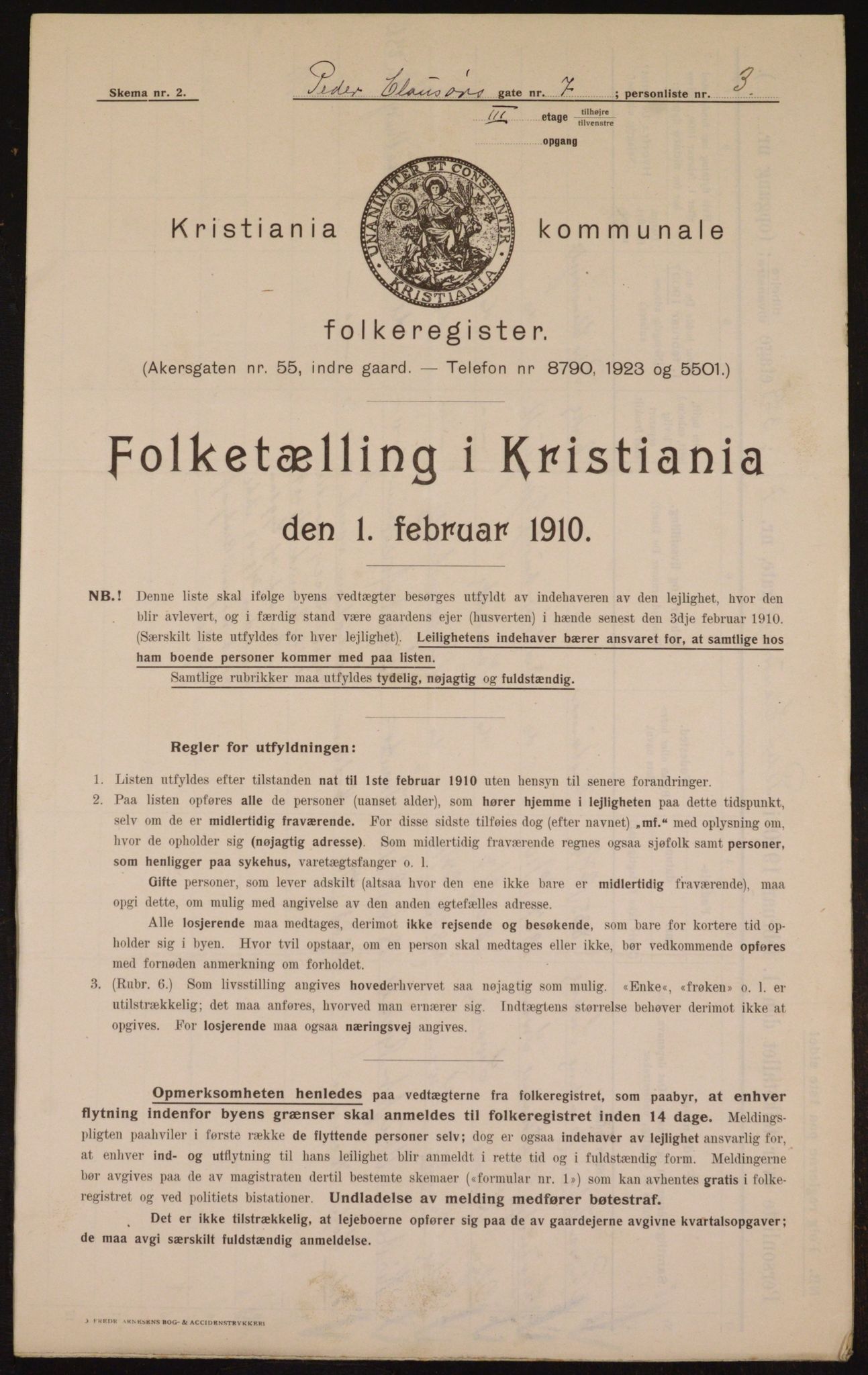 OBA, Municipal Census 1910 for Kristiania, 1910, p. 75702