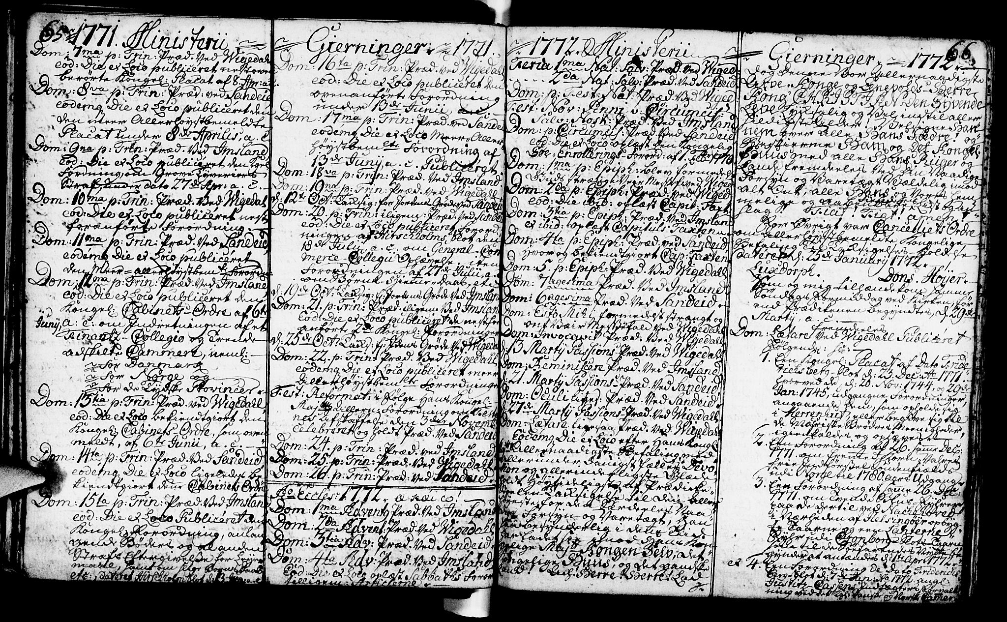 Vikedal sokneprestkontor, AV/SAST-A-101840/01/IV: Parish register (official) no. A 1, 1737-1778, p. 65-66