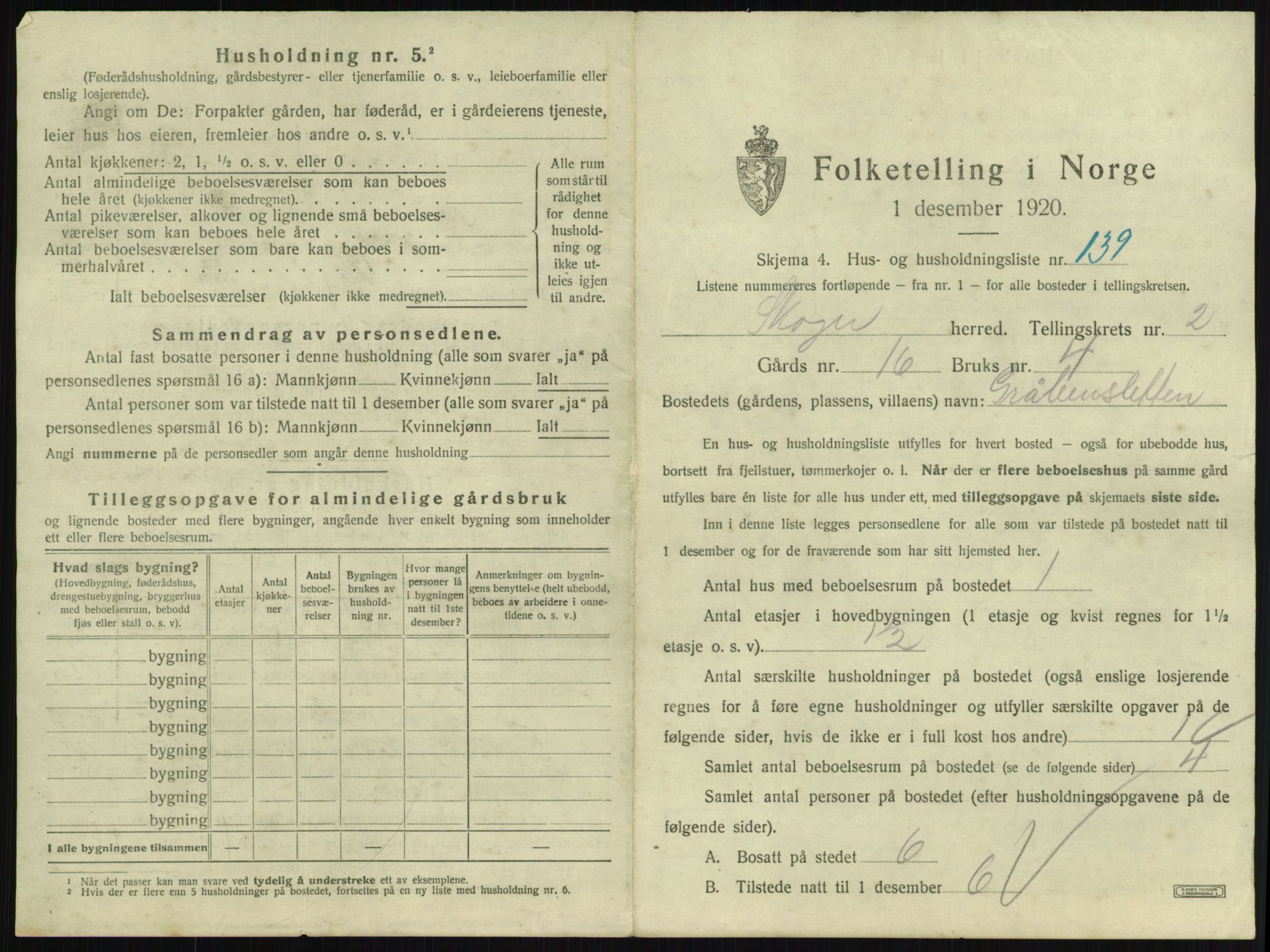 SAKO, 1920 census for Skoger, 1920, p. 572