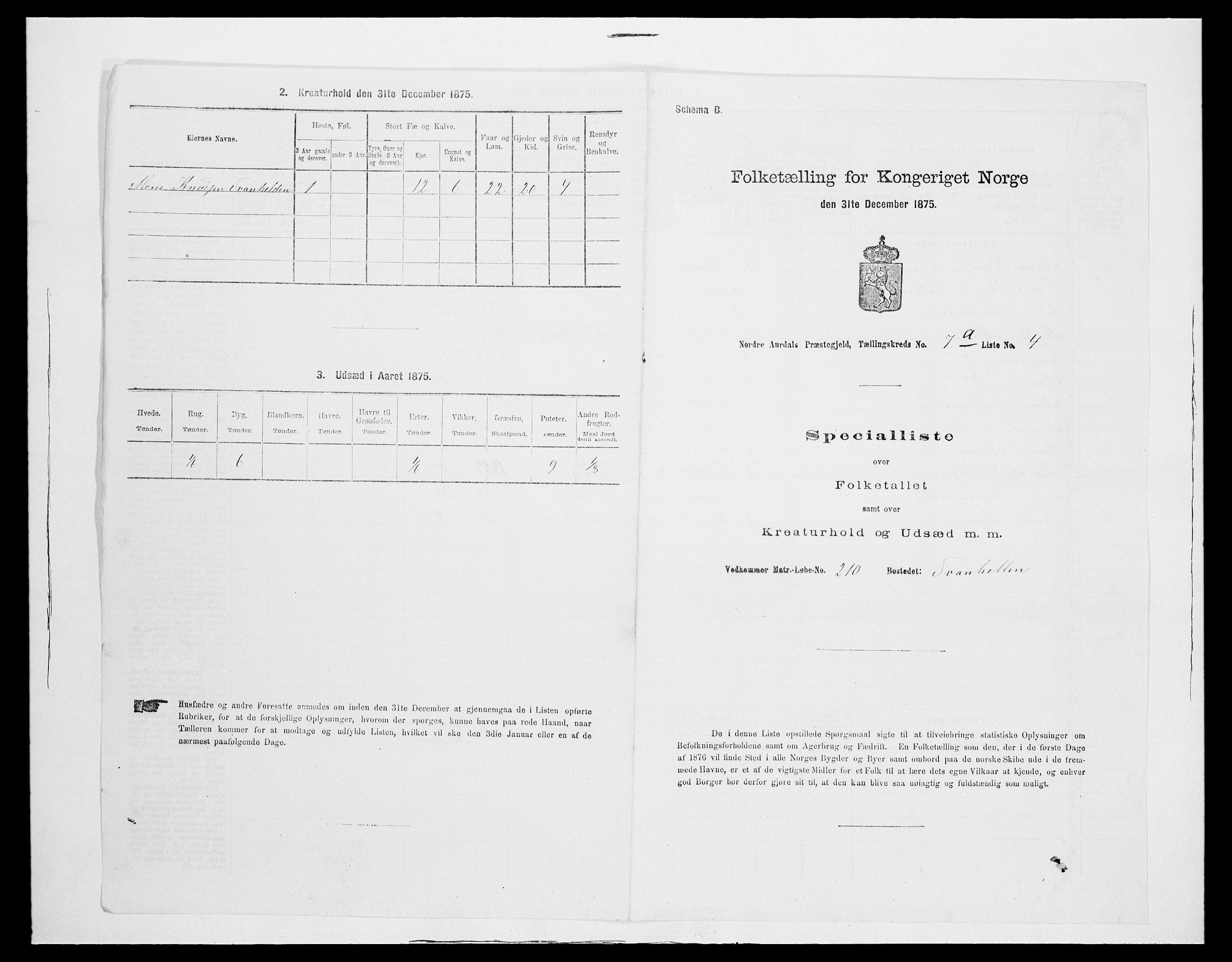 SAH, 1875 census for 0542P Nord-Aurdal, 1875, p. 1128