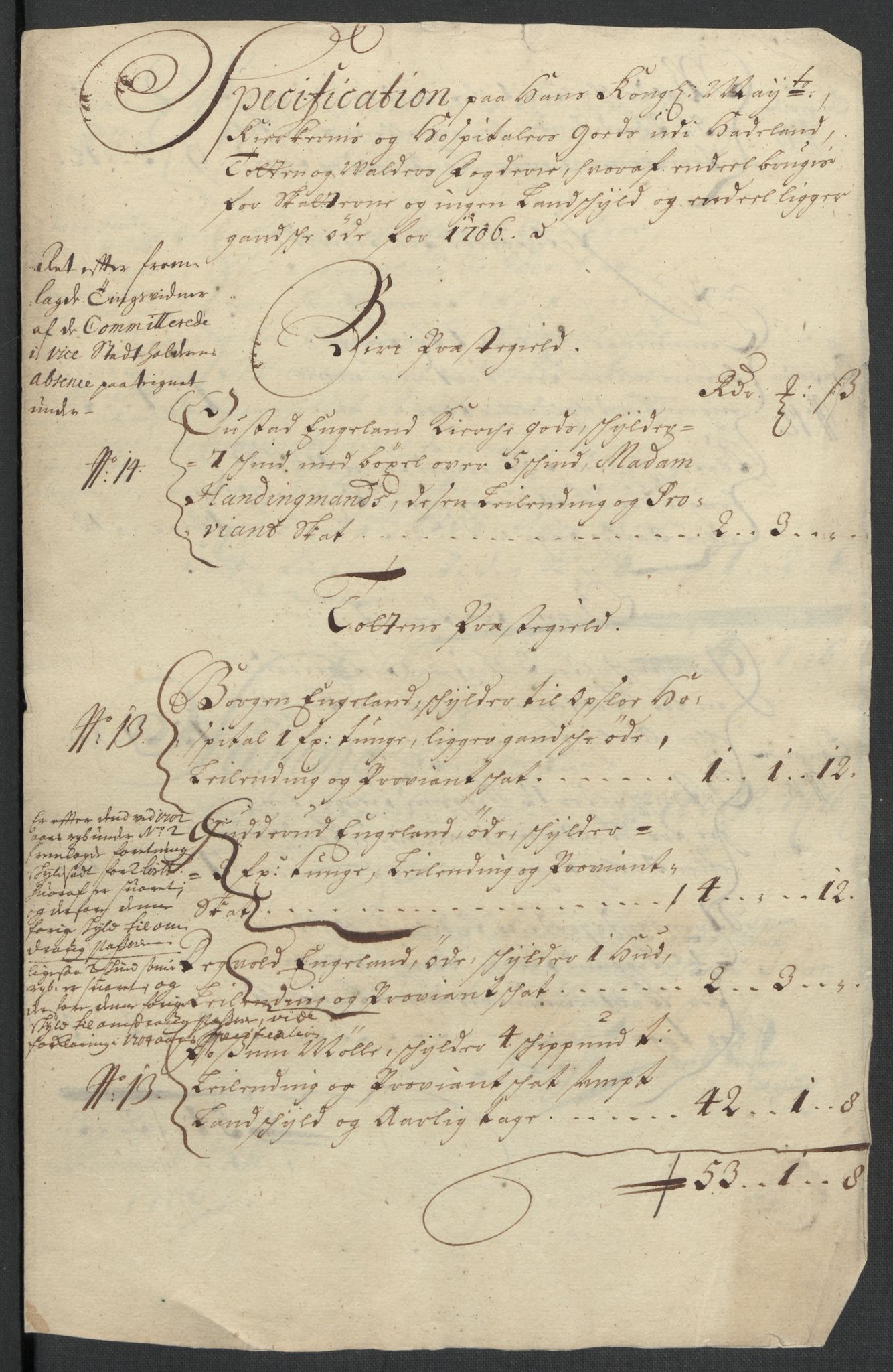 Rentekammeret inntil 1814, Reviderte regnskaper, Fogderegnskap, AV/RA-EA-4092/R18/L1304: Fogderegnskap Hadeland, Toten og Valdres, 1706, p. 350