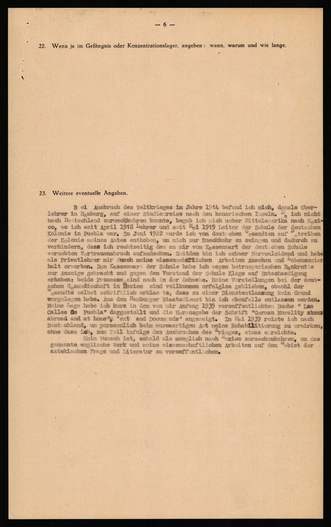 Forsvaret, Forsvarets overkommando II, AV/RA-RAFA-3915/D/Db/L0020: CI Questionaires. Tyske okkupasjonsstyrker i Norge. Tyskere., 1945-1946, p. 60