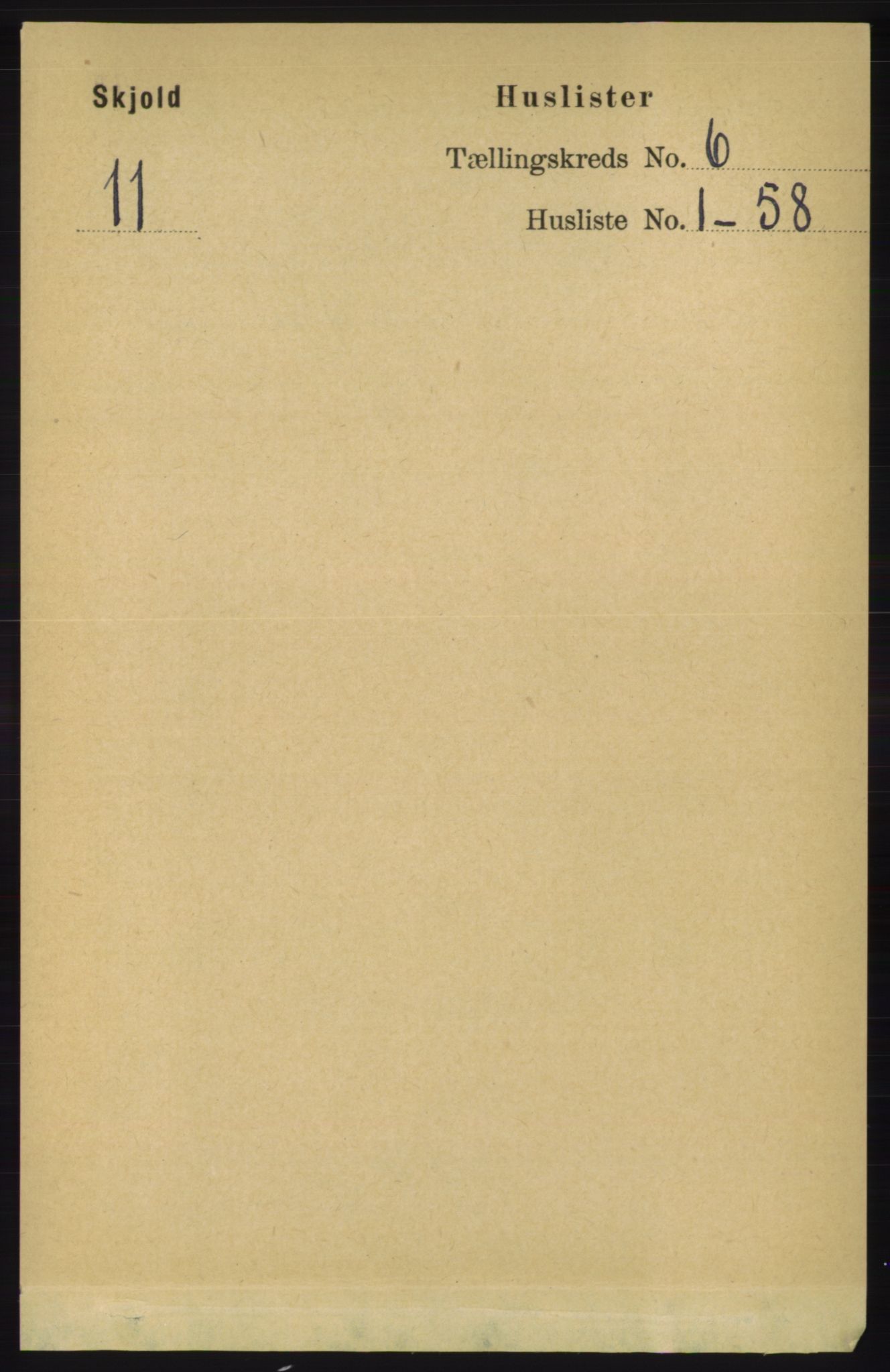 RA, 1891 census for 1154 Skjold, 1891, p. 949