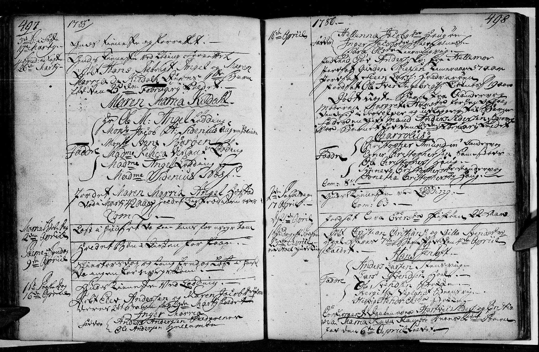 Ministerialprotokoller, klokkerbøker og fødselsregistre - Nordland, AV/SAT-A-1459/872/L1029: Parish register (official) no. 872A04, 1765-1787, p. 497-498