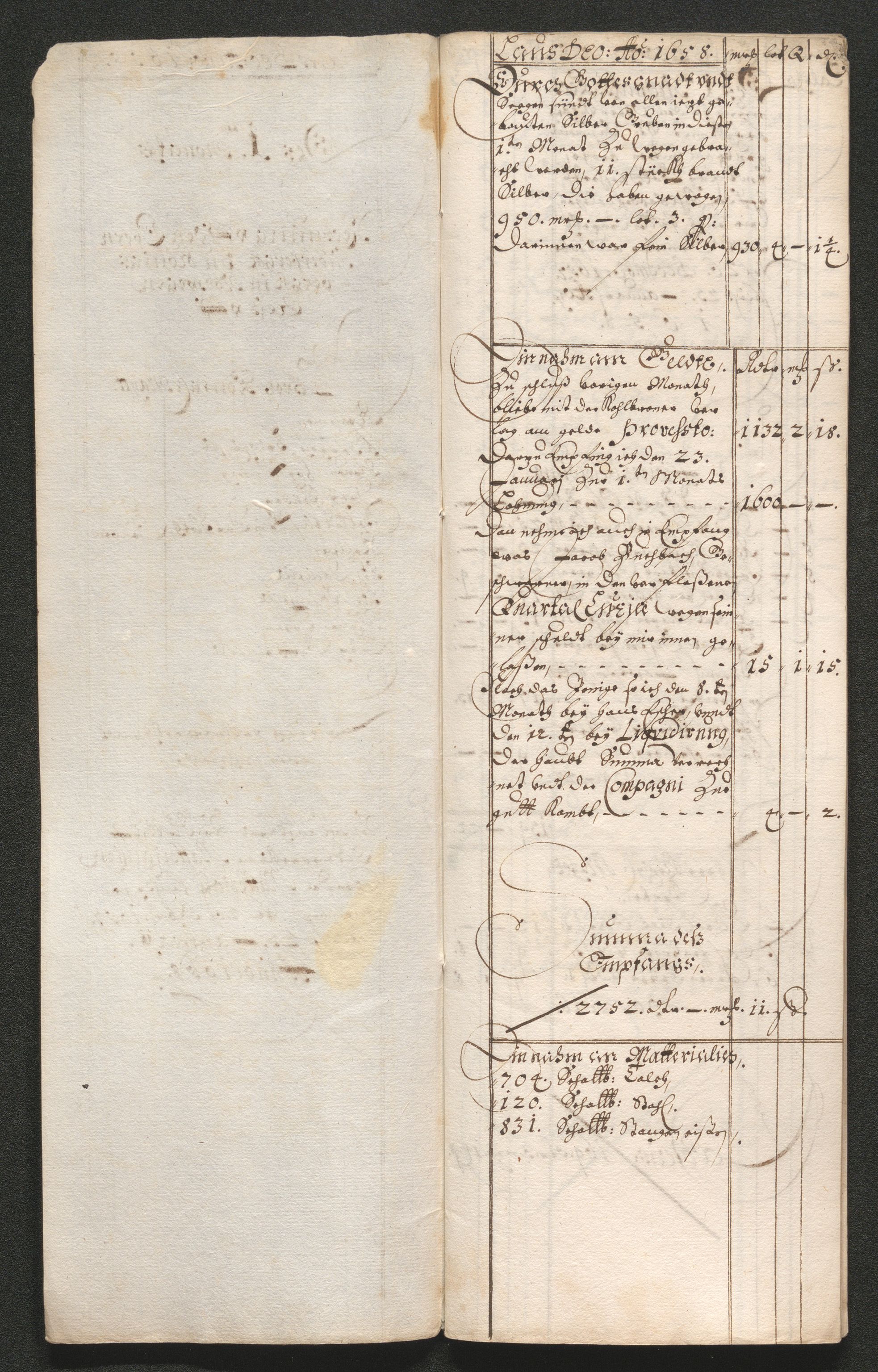 Kongsberg Sølvverk 1623-1816, SAKO/EA-3135/001/D/Dc/Dcd/L0033: Utgiftsregnskap for gruver m.m. , 1658, p. 46