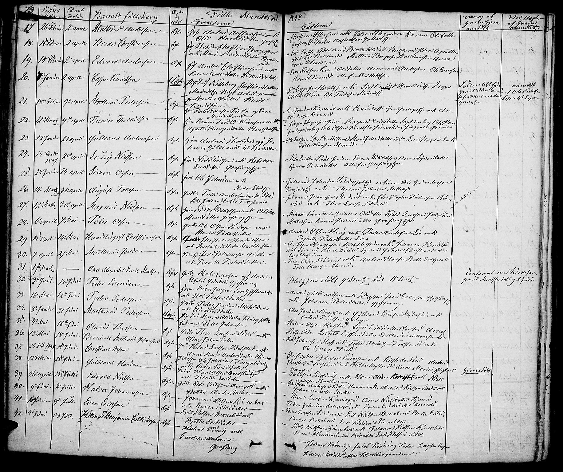 Nes prestekontor, Hedmark, AV/SAH-PREST-020/K/Ka/L0003: Parish register (official) no. 3, 1827-1851, p. 73