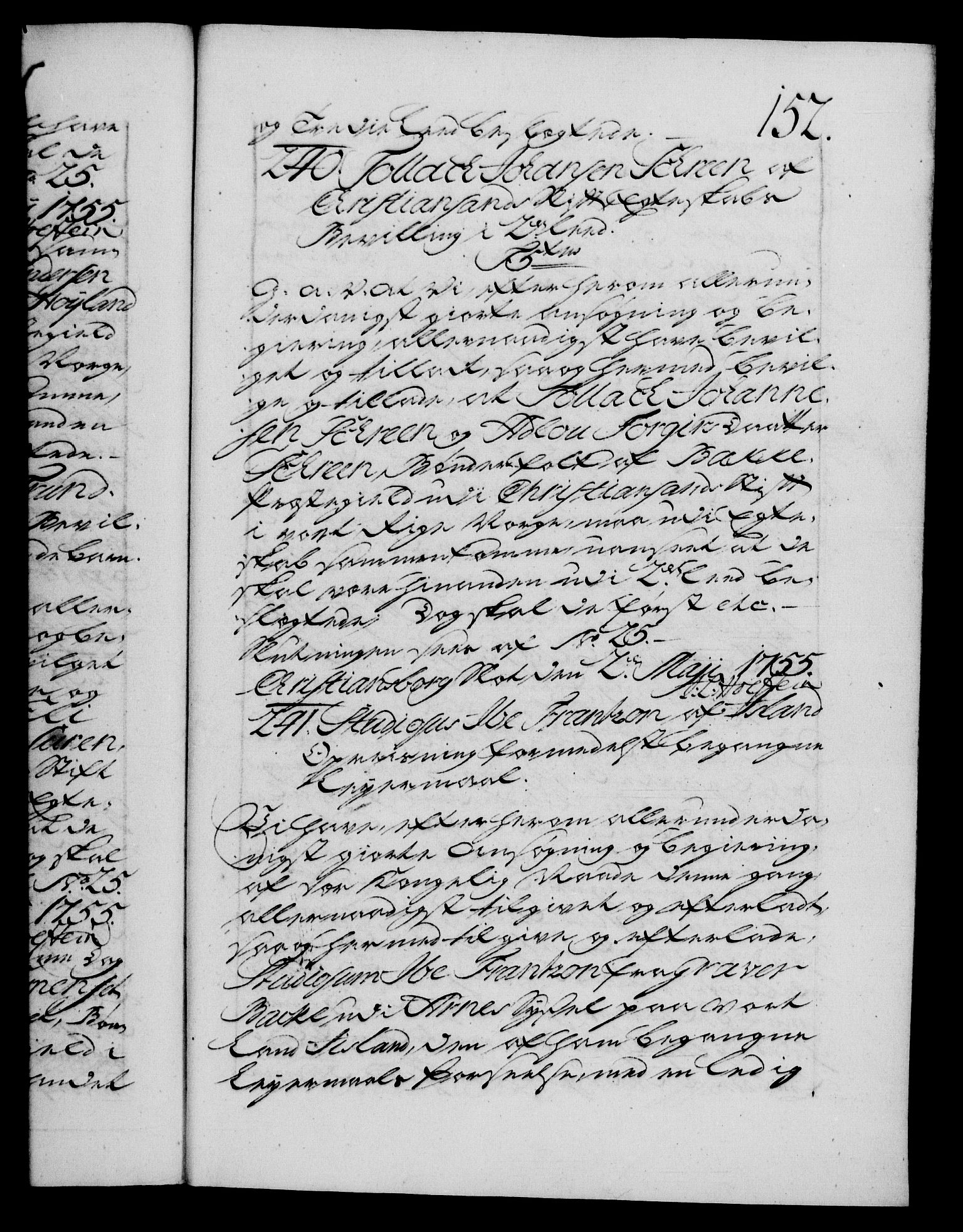 Danske Kanselli 1572-1799, AV/RA-EA-3023/F/Fc/Fca/Fcaa/L0039: Norske registre, 1755-1756, p. 152a