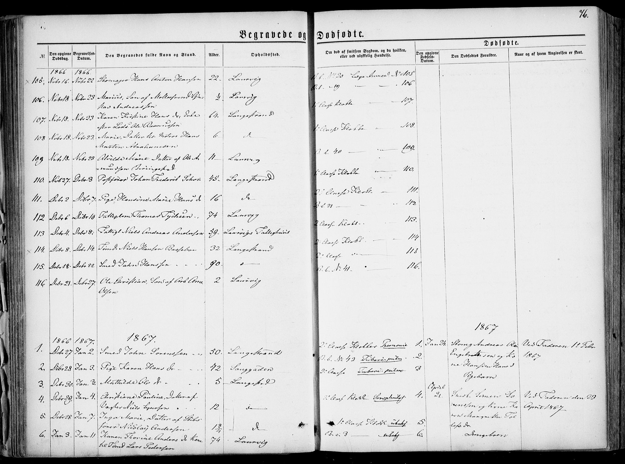 Larvik kirkebøker, AV/SAKO-A-352/F/Fa/L0005: Parish register (official) no. I 5, 1856-1870, p. 76