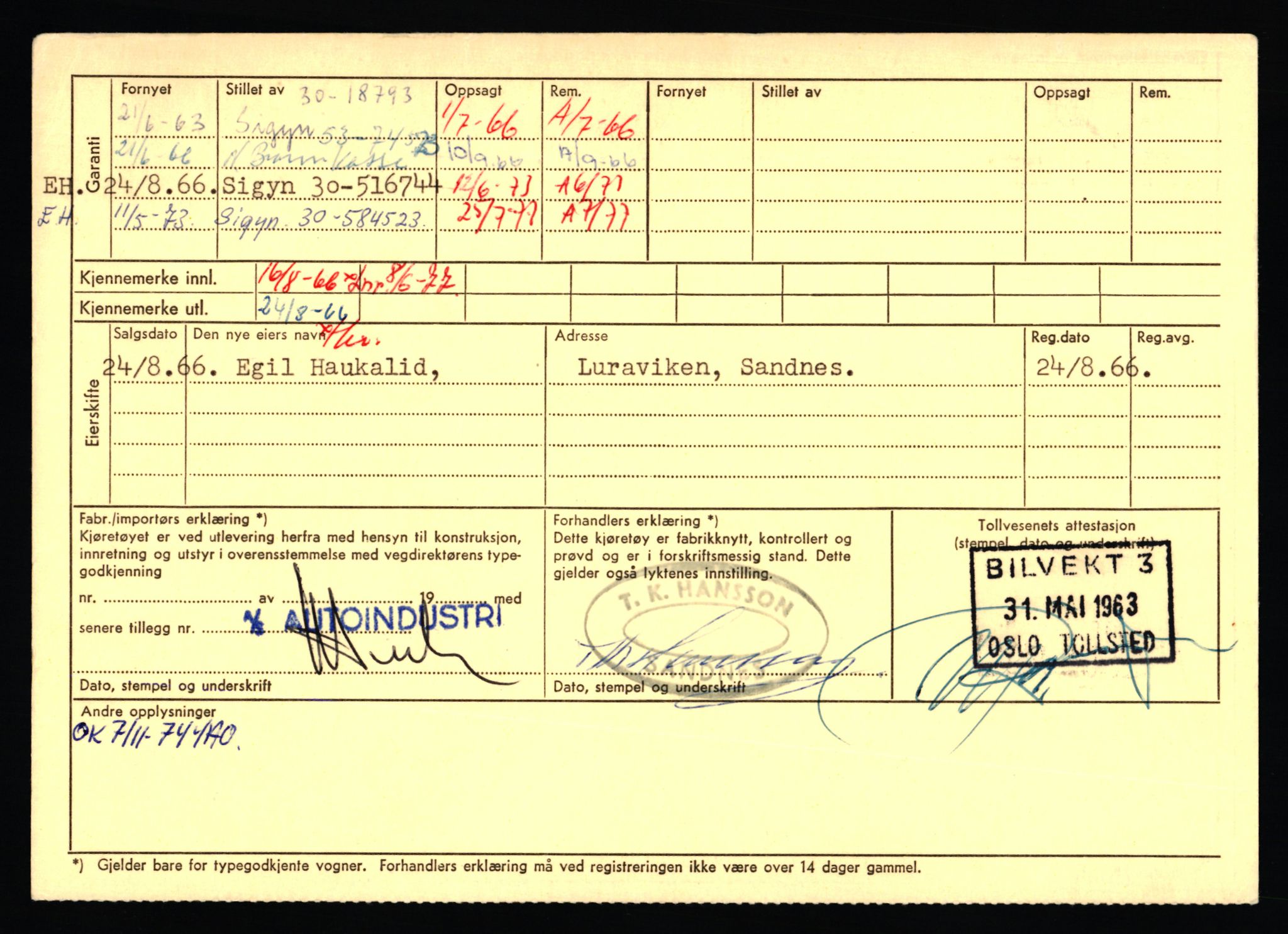 Stavanger trafikkstasjon, AV/SAST-A-101942/0/F/L0071: L-80500 - L-82199, 1930-1971, p. 2622