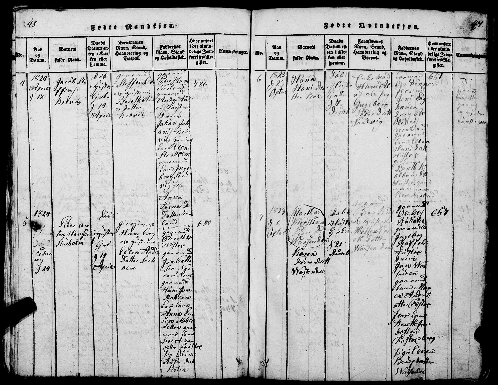 Ministerialprotokoller, klokkerbøker og fødselsregistre - Møre og Romsdal, AV/SAT-A-1454/567/L0781: Parish register (copy) no. 567C01, 1818-1845, p. 48-49