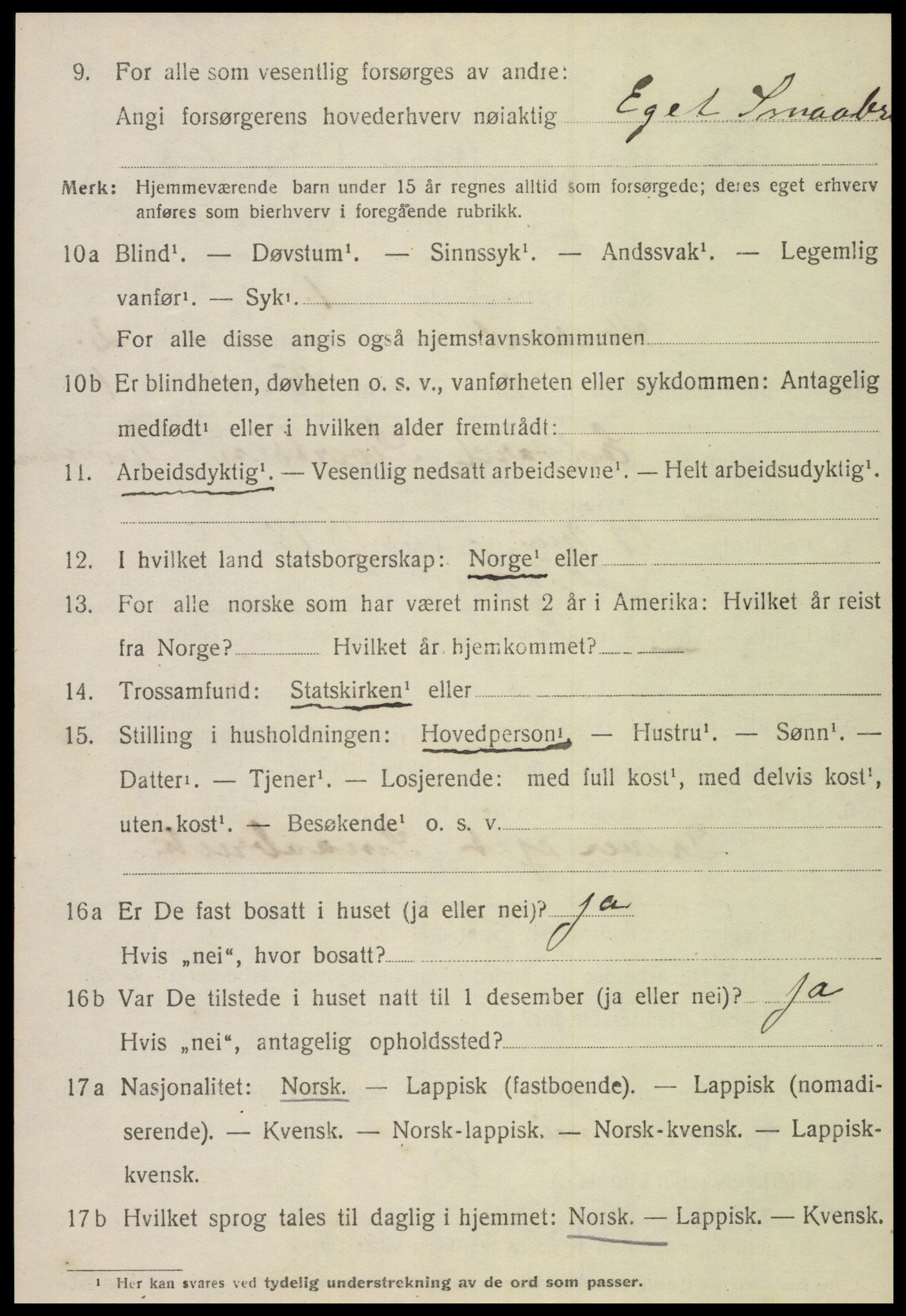 SAT, 1920 census for Skatval, 1920, p. 1152