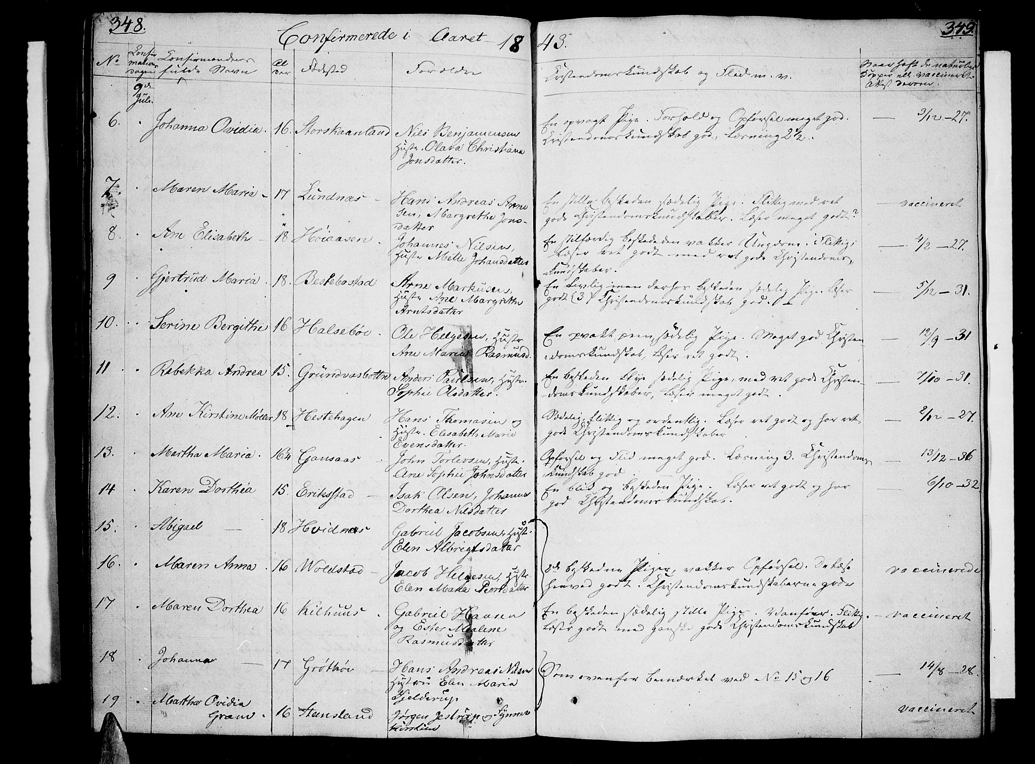 Trondenes sokneprestkontor, AV/SATØ-S-1319/H/Hb/L0005klokker: Parish register (copy) no. 5, 1834-1845, p. 348-349