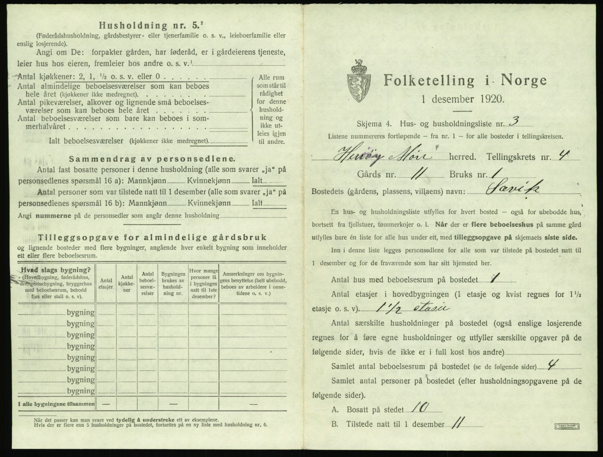 SAT, 1920 census for Herøy (MR), 1920, p. 275