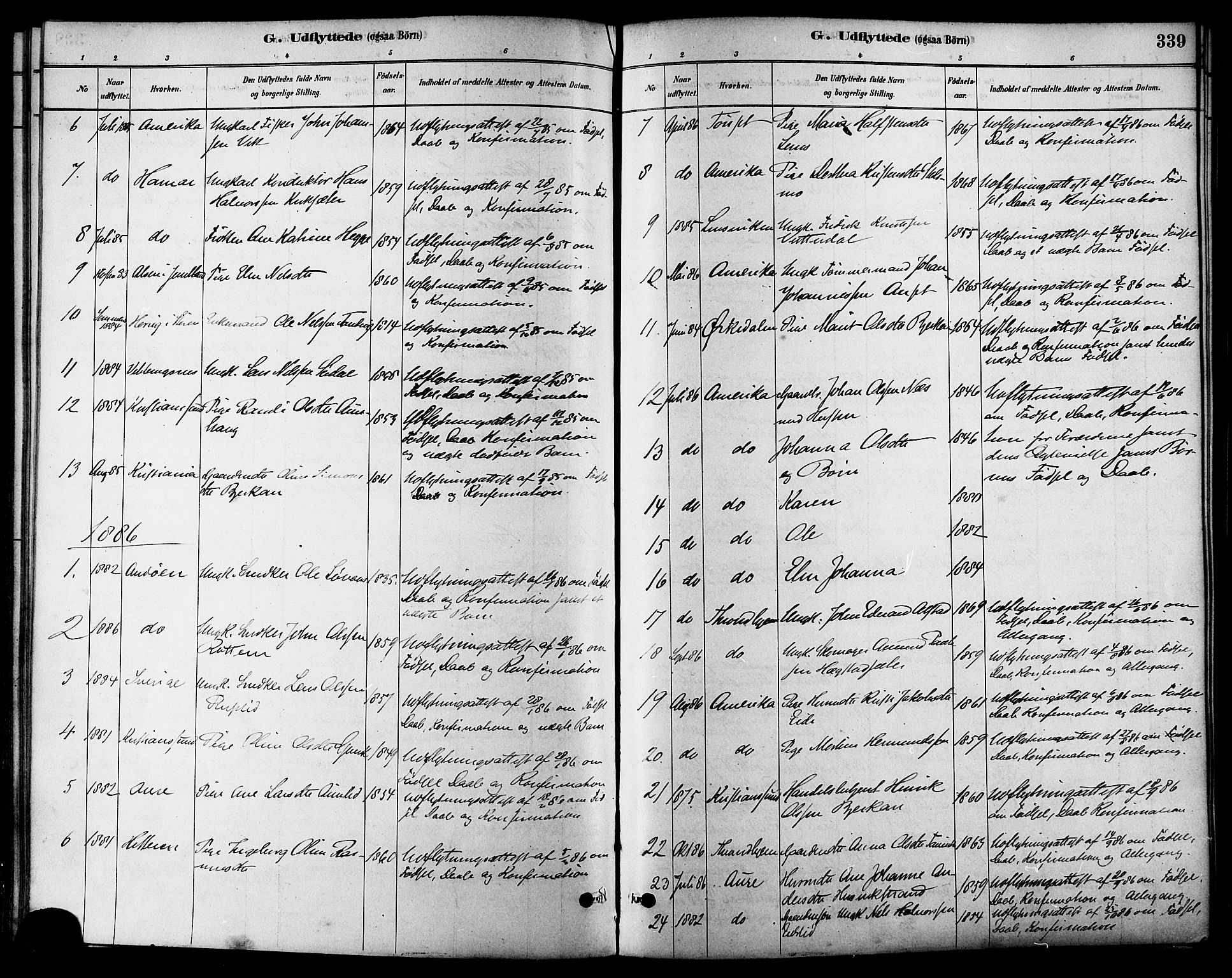 Ministerialprotokoller, klokkerbøker og fødselsregistre - Sør-Trøndelag, AV/SAT-A-1456/630/L0496: Parish register (official) no. 630A09, 1879-1895, p. 339