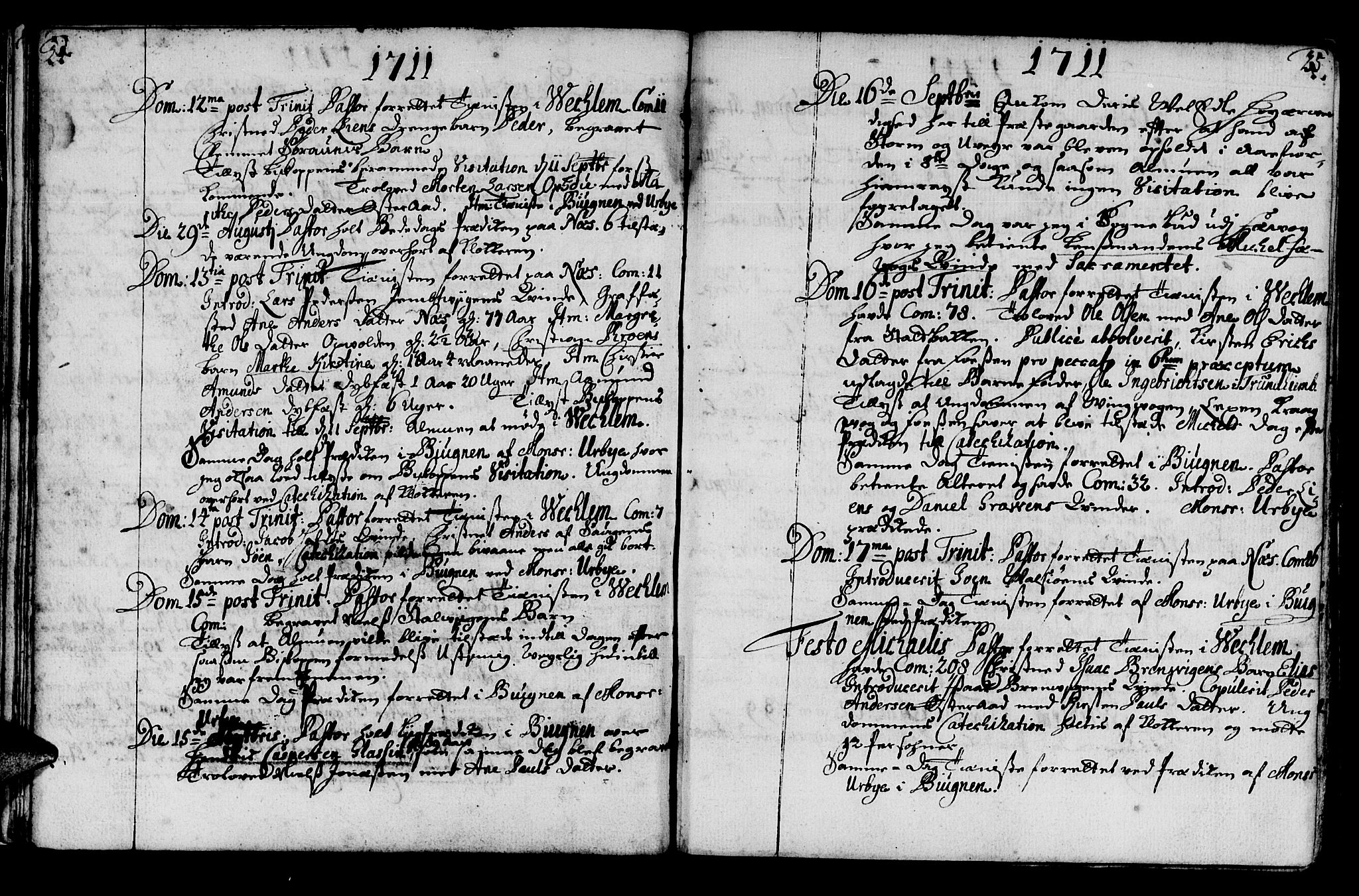 Ministerialprotokoller, klokkerbøker og fødselsregistre - Sør-Trøndelag, SAT/A-1456/659/L0731: Parish register (official) no. 659A01, 1709-1731, p. 24-25