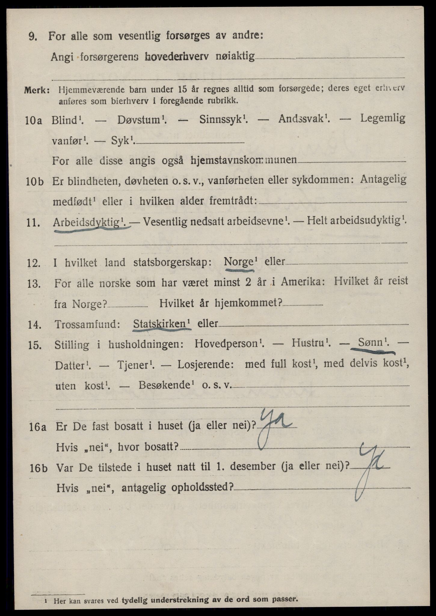 SAT, 1920 census for Vanylven, 1920, p. 2266