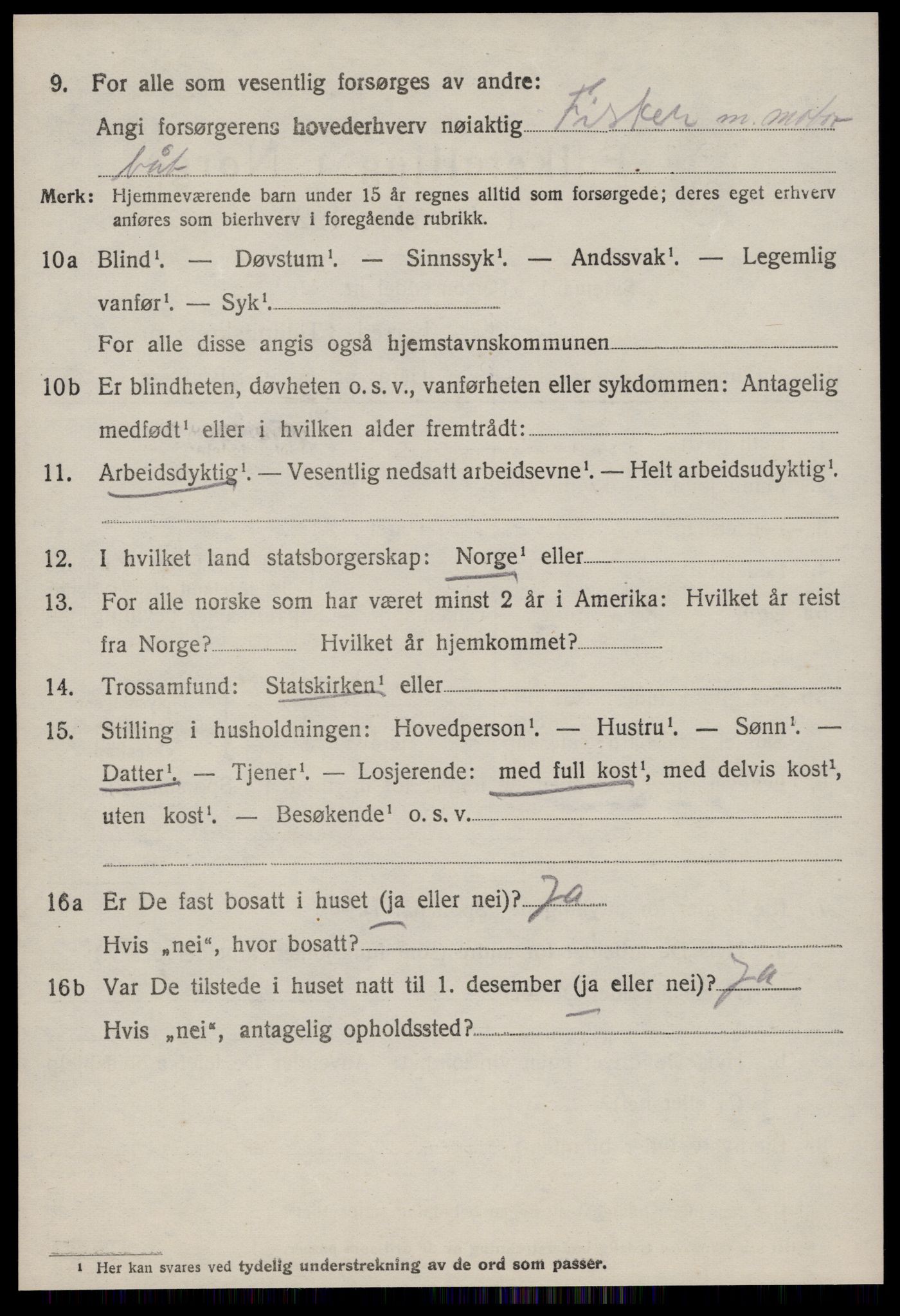 SAT, 1920 census for Giske, 1920, p. 855