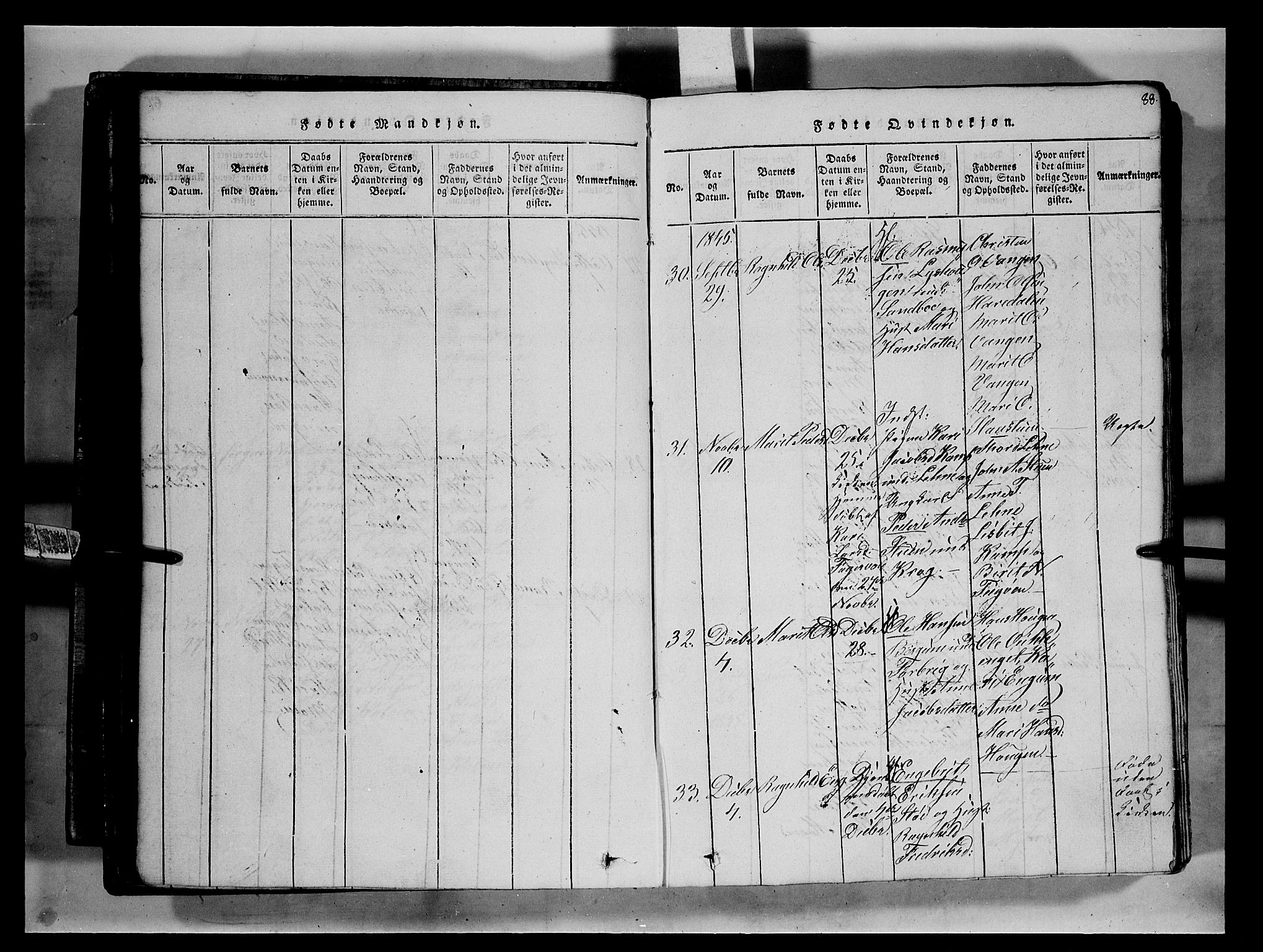 Fron prestekontor, SAH/PREST-078/H/Ha/Hab/L0002: Parish register (copy) no. 2, 1816-1850, p. 88