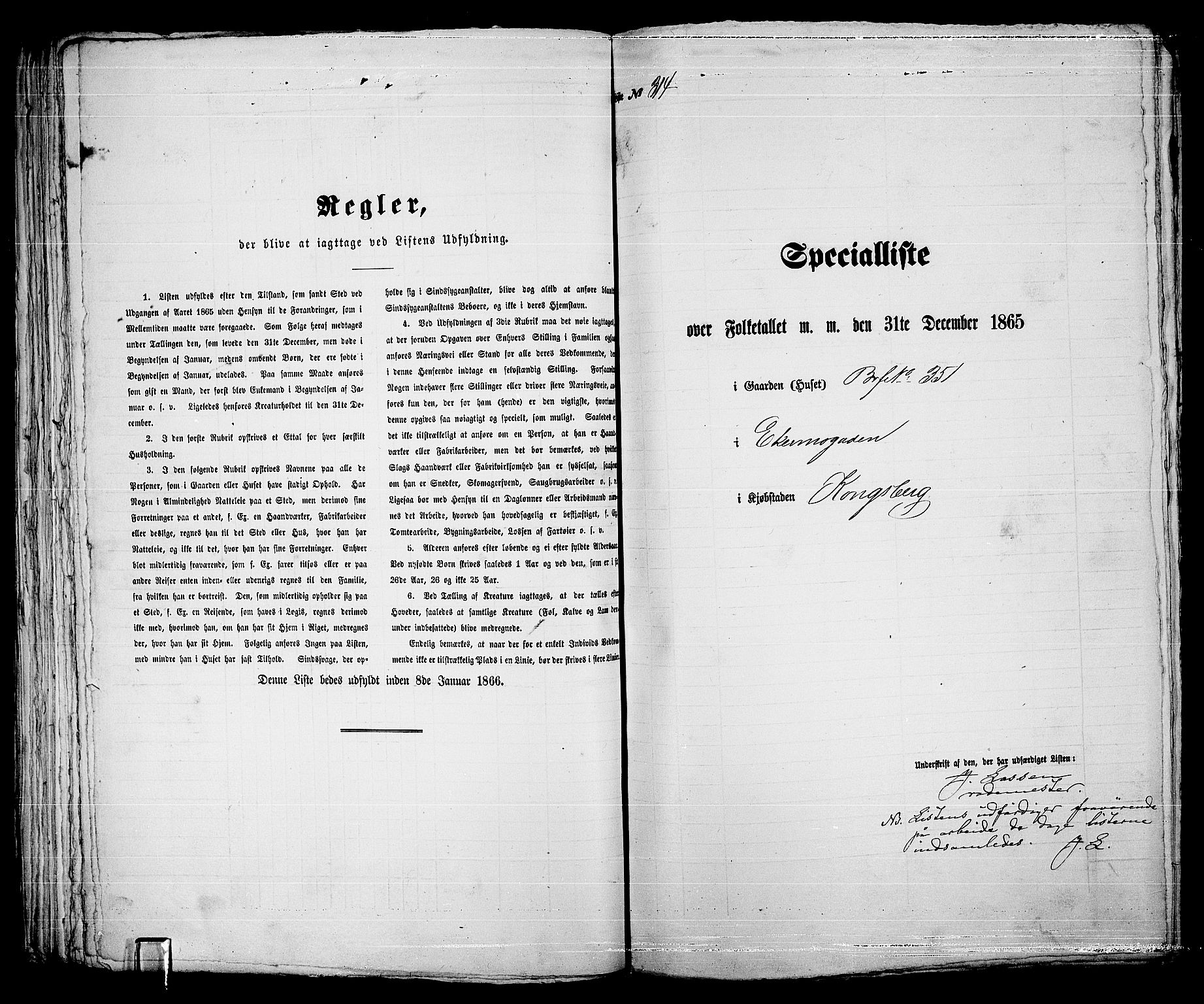 RA, 1865 census for Kongsberg/Kongsberg, 1865, p. 647