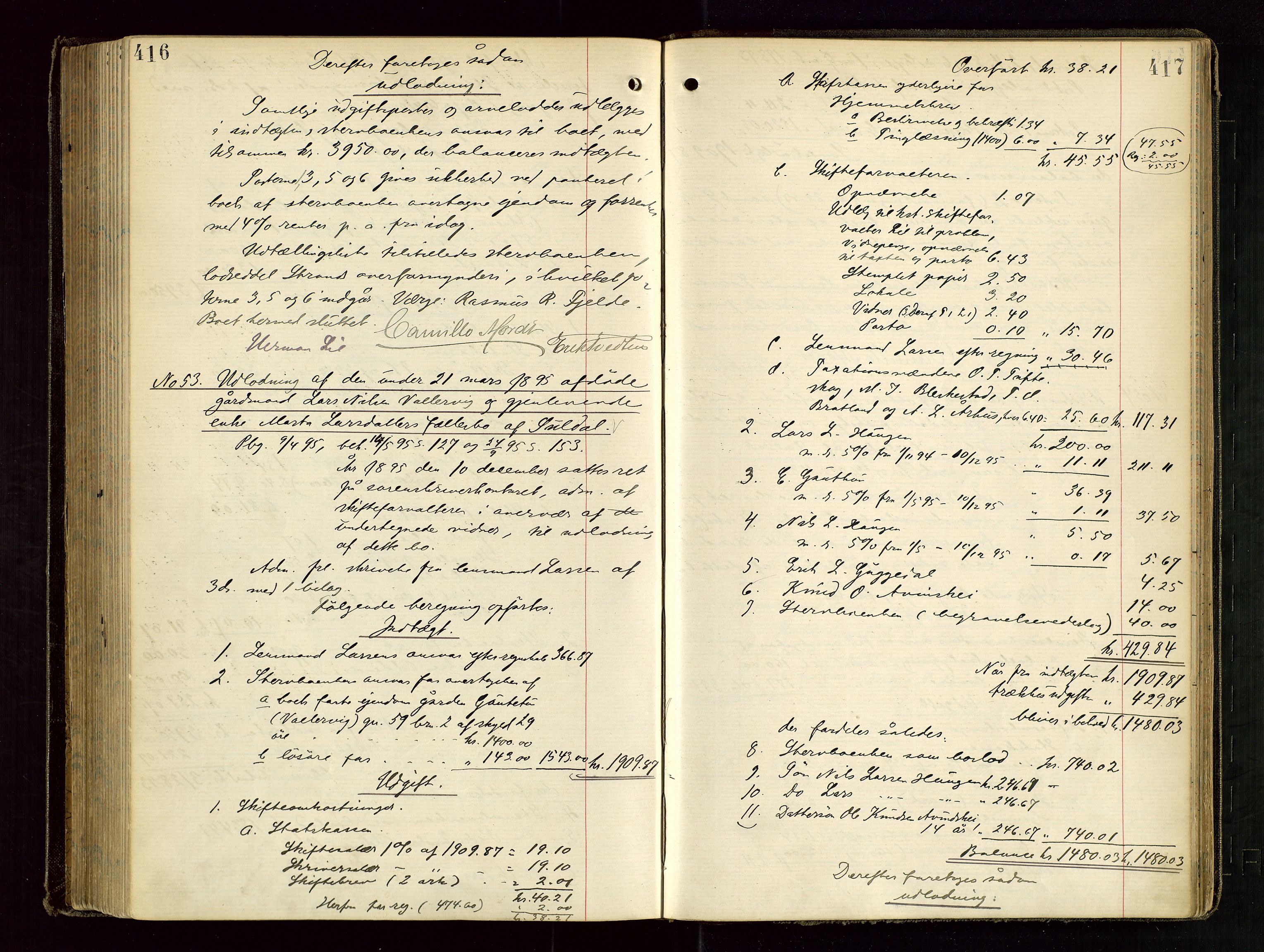 Ryfylke tingrett, AV/SAST-A-100055/001/IV/IVD/L0029: Skifteprotokoll, register i protokollen, 1893-1897, p. 416-417