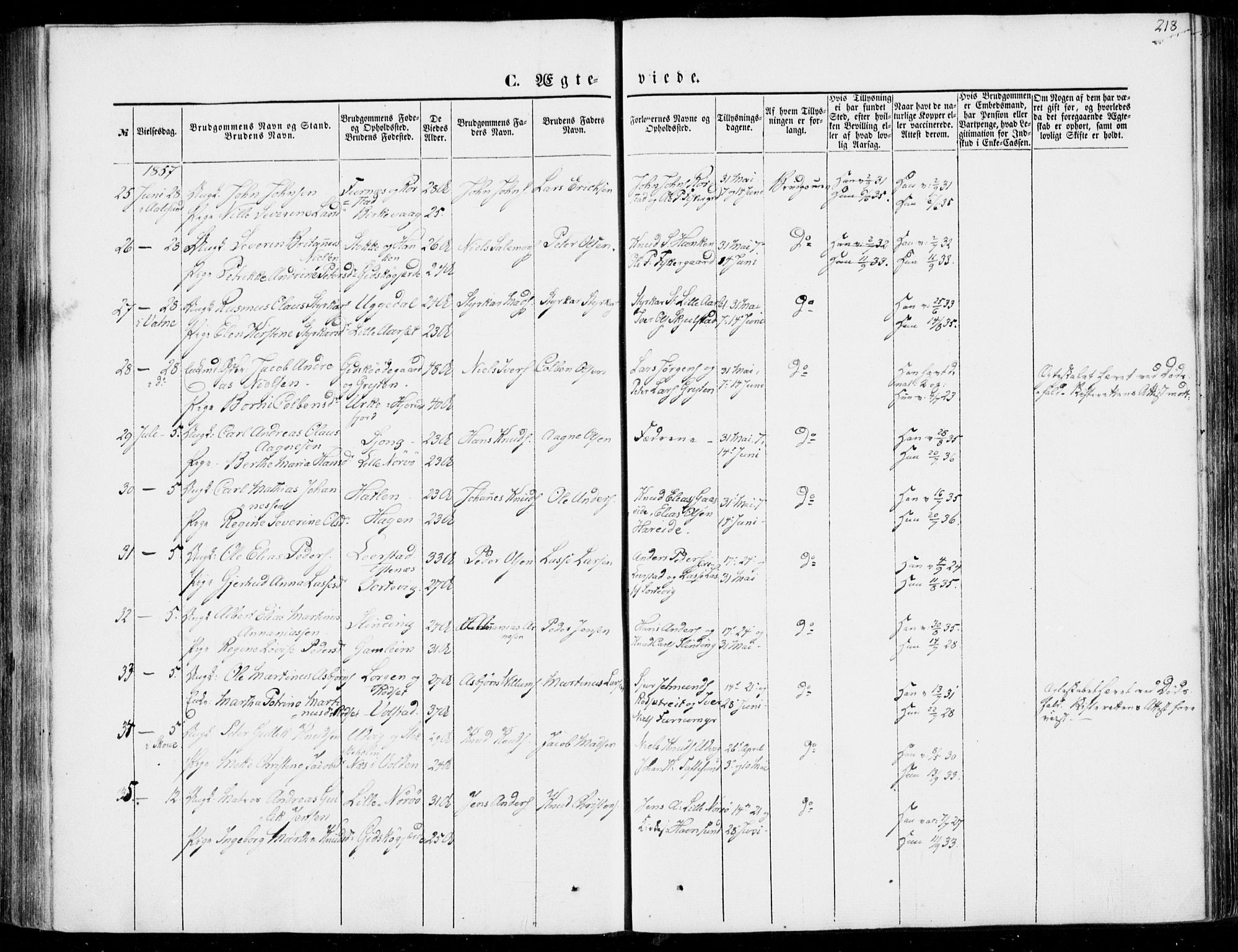 Ministerialprotokoller, klokkerbøker og fødselsregistre - Møre og Romsdal, AV/SAT-A-1454/528/L0397: Parish register (official) no. 528A08, 1848-1858, p. 218