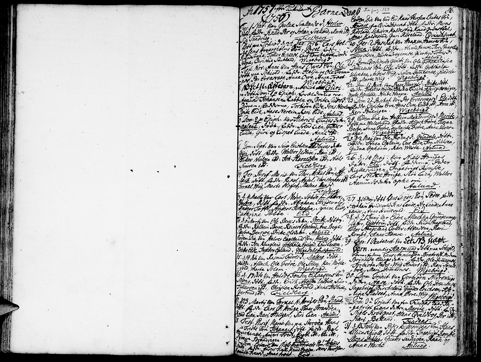 Fjelberg sokneprestembete, SAB/A-75201/H/Haa: Parish register (official) no. A 1, 1739-1759, p. 86