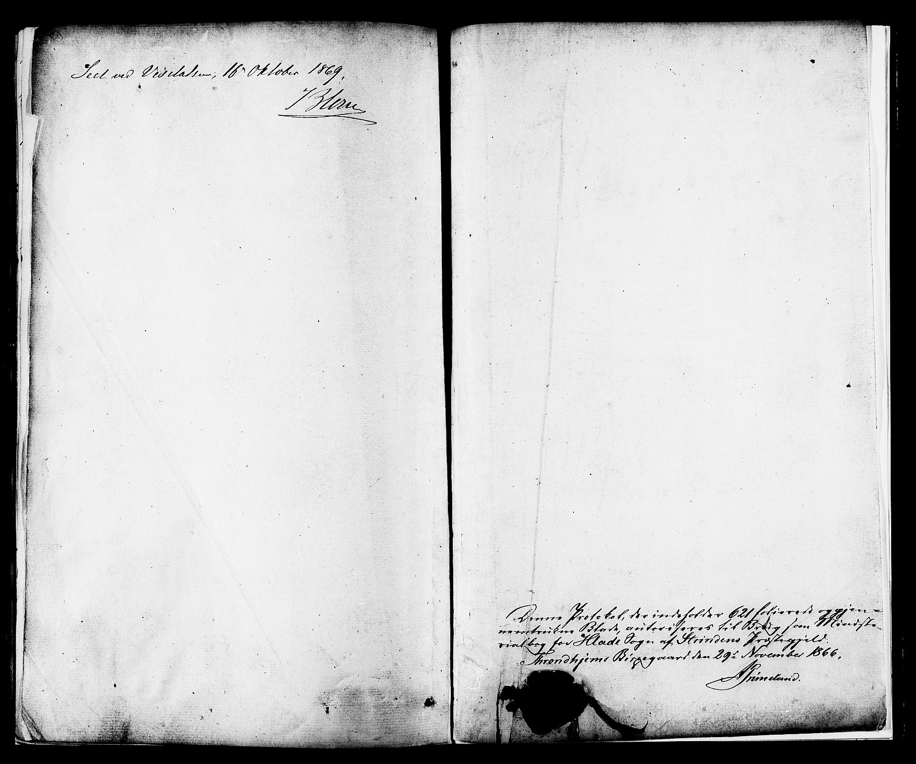 Ministerialprotokoller, klokkerbøker og fødselsregistre - Sør-Trøndelag, SAT/A-1456/606/L0293: Parish register (official) no. 606A08, 1866-1877