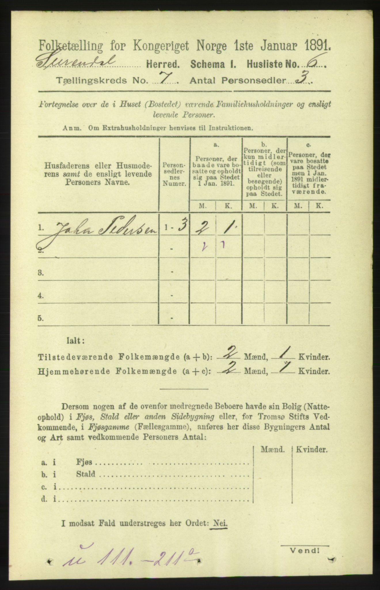 RA, 1891 census for 1566 Surnadal, 1891, p. 1814