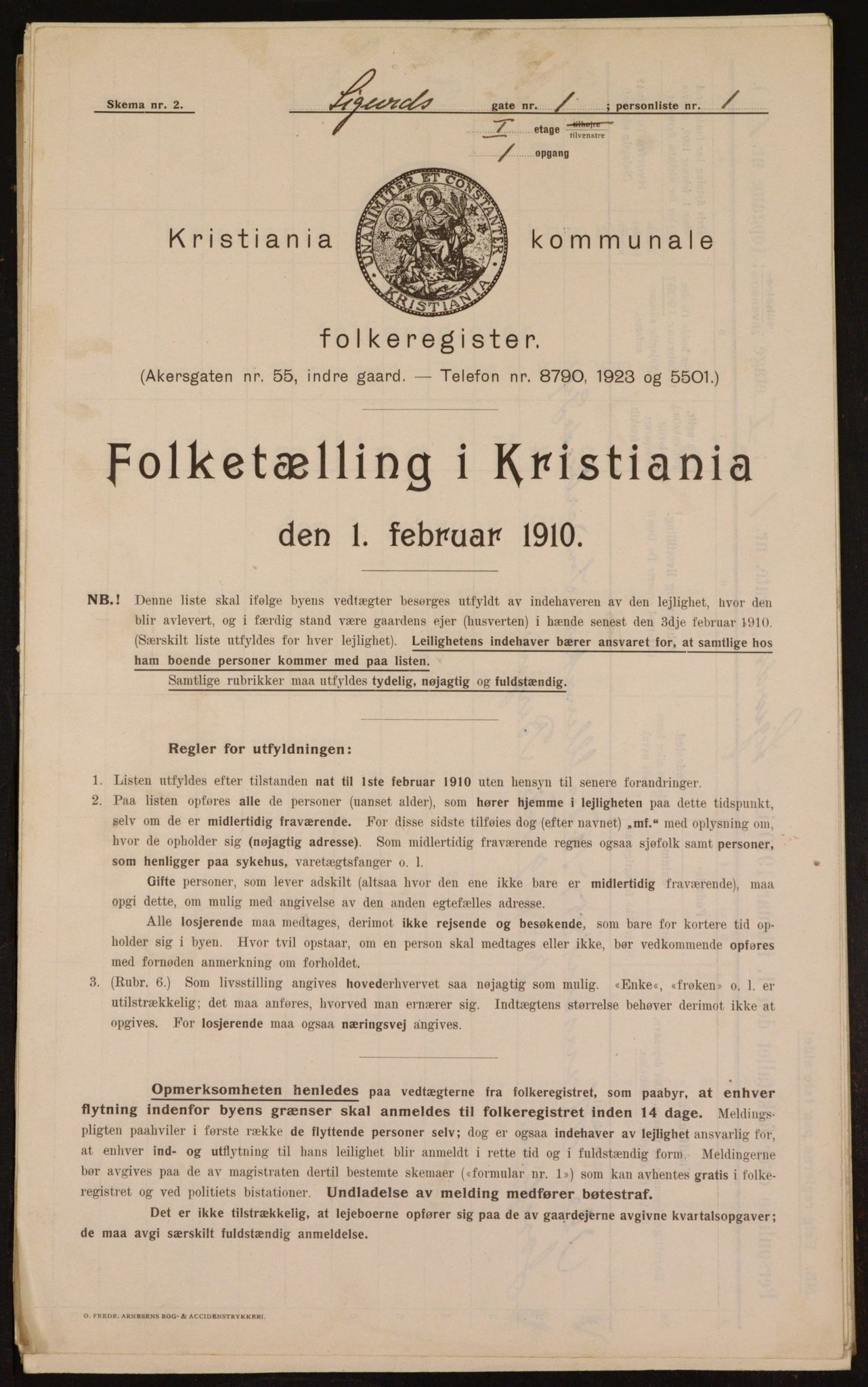 OBA, Municipal Census 1910 for Kristiania, 1910, p. 90550