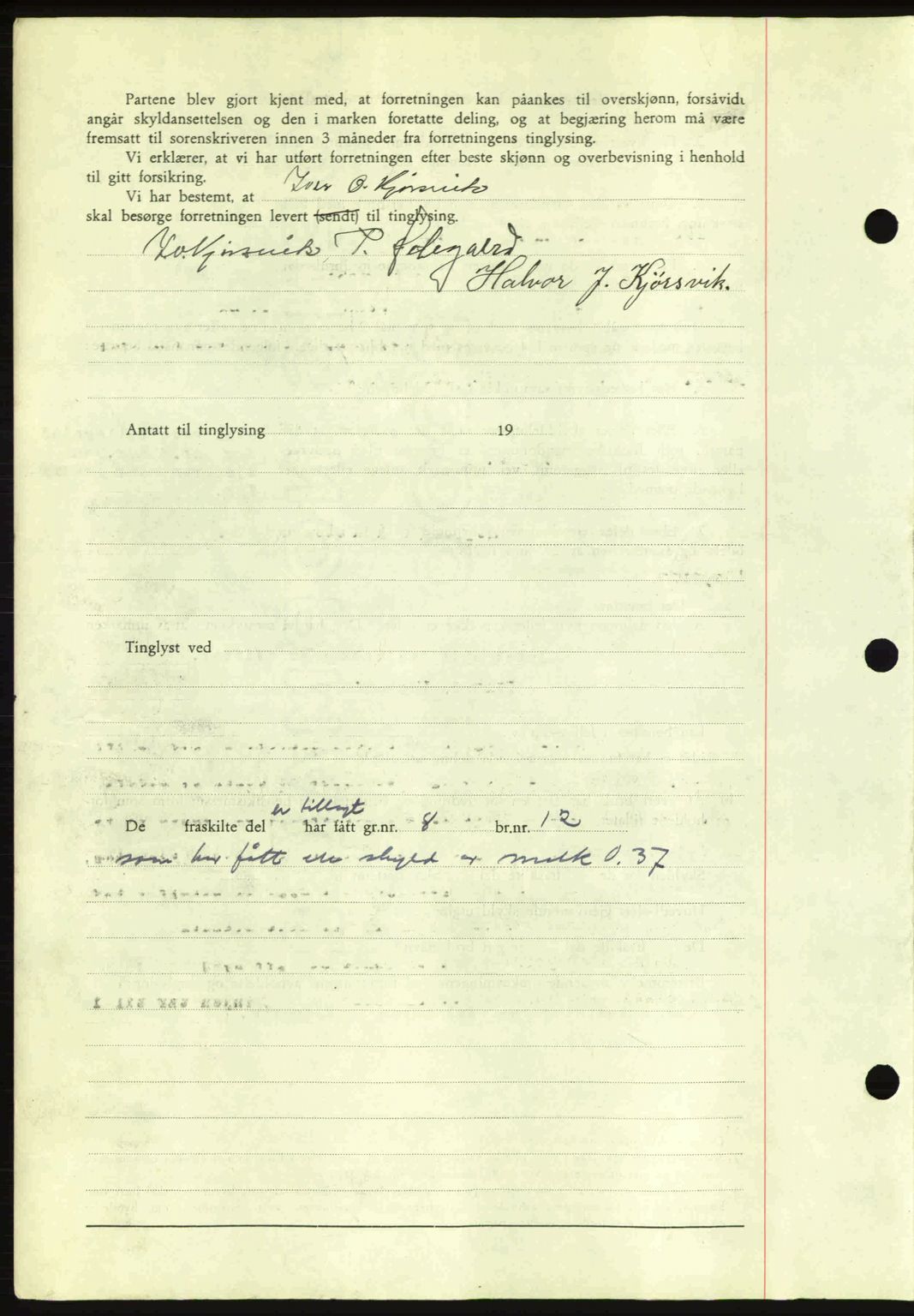 Romsdal sorenskriveri, AV/SAT-A-4149/1/2/2C: Mortgage book no. A14, 1943-1943, Diary no: : 1228/1943