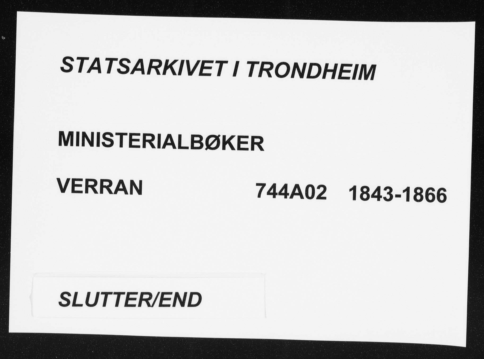 Ministerialprotokoller, klokkerbøker og fødselsregistre - Nord-Trøndelag, AV/SAT-A-1458/744/L0418: Parish register (official) no. 744A02, 1843-1866