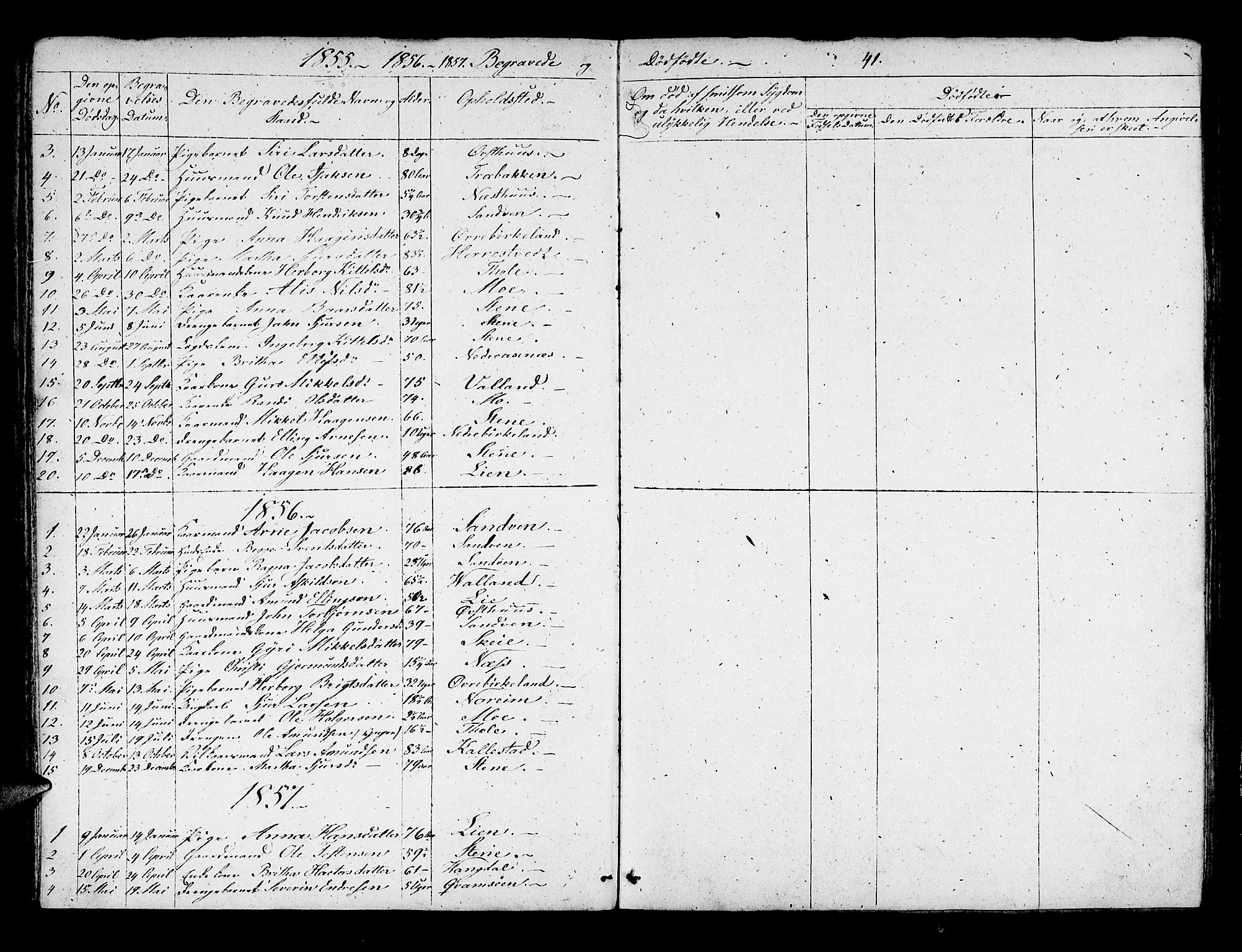 Kvam sokneprestembete, AV/SAB-A-76201/H/Hab: Parish register (copy) no. B 1, 1852-1870, p. 41