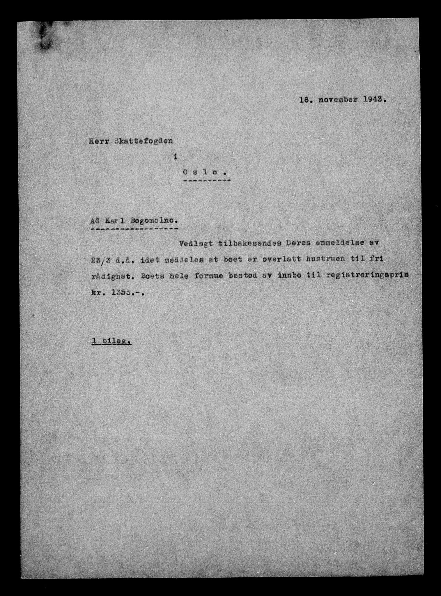 Justisdepartementet, Tilbakeføringskontoret for inndratte formuer, AV/RA-S-1564/H/Hc/Hcc/L0927: --, 1945-1947, p. 314