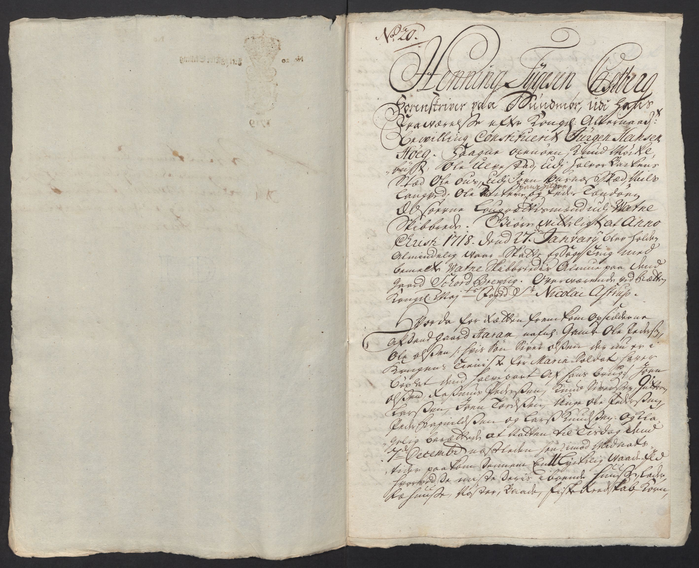 Rentekammeret inntil 1814, Reviderte regnskaper, Fogderegnskap, AV/RA-EA-4092/R54/L3570: Fogderegnskap Sunnmøre, 1718, p. 172