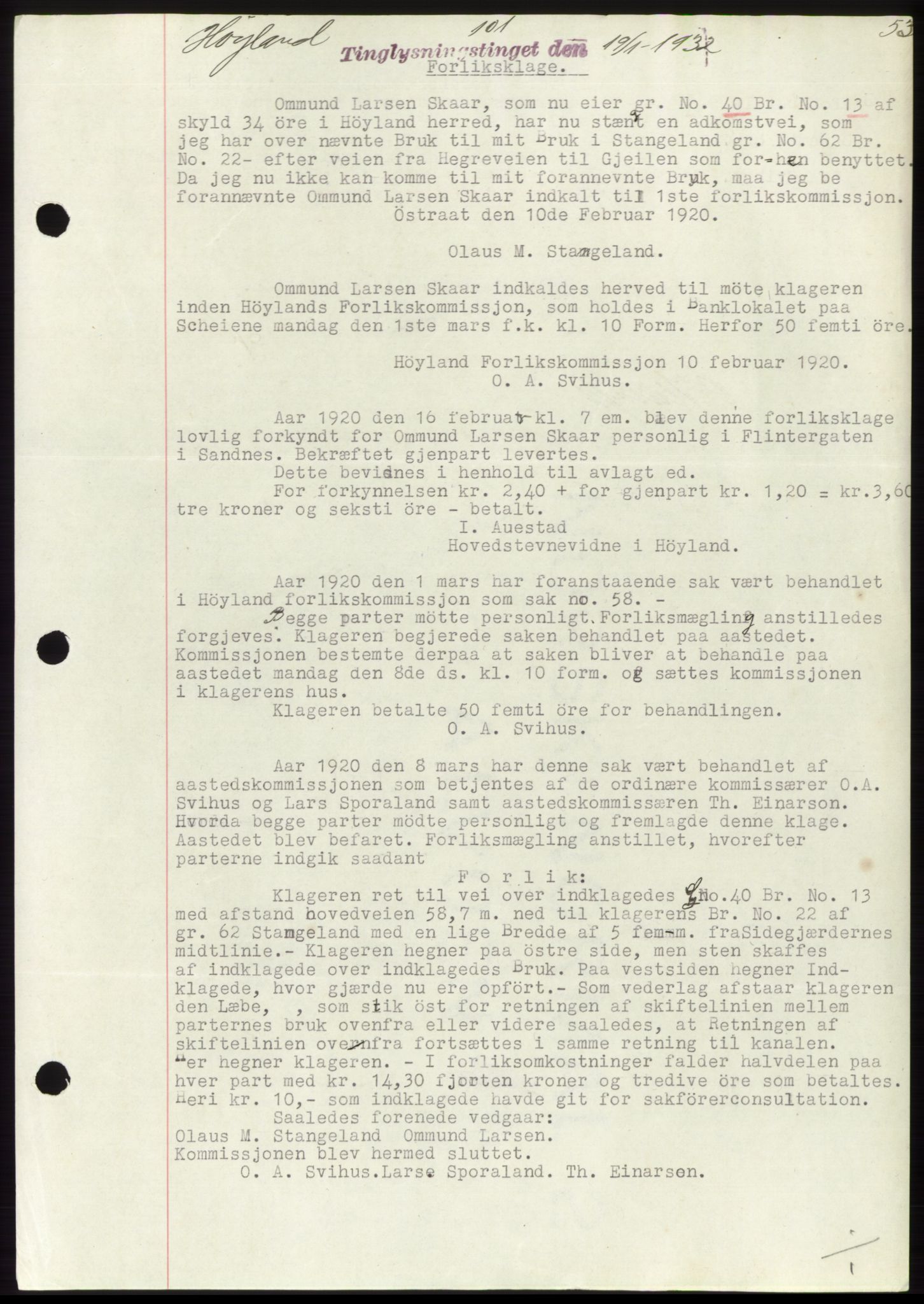 Jæren sorenskriveri, SAST/A-100310/03/G/Gba/L0059: Mortgage book no. 58, 1931-1932, Deed date: 19.01.1932