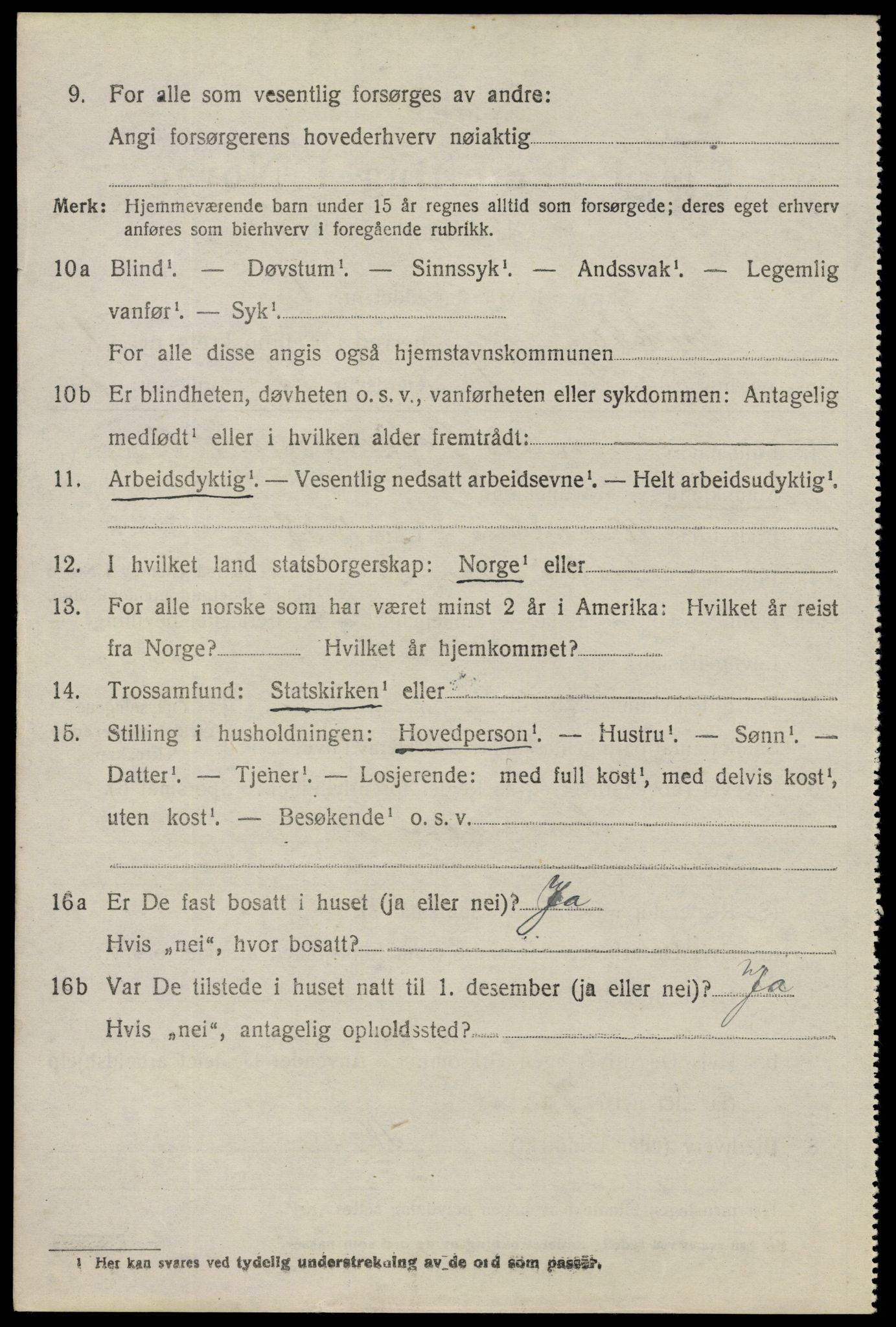 SAO, 1920 census for Spydeberg, 1920, p. 1038