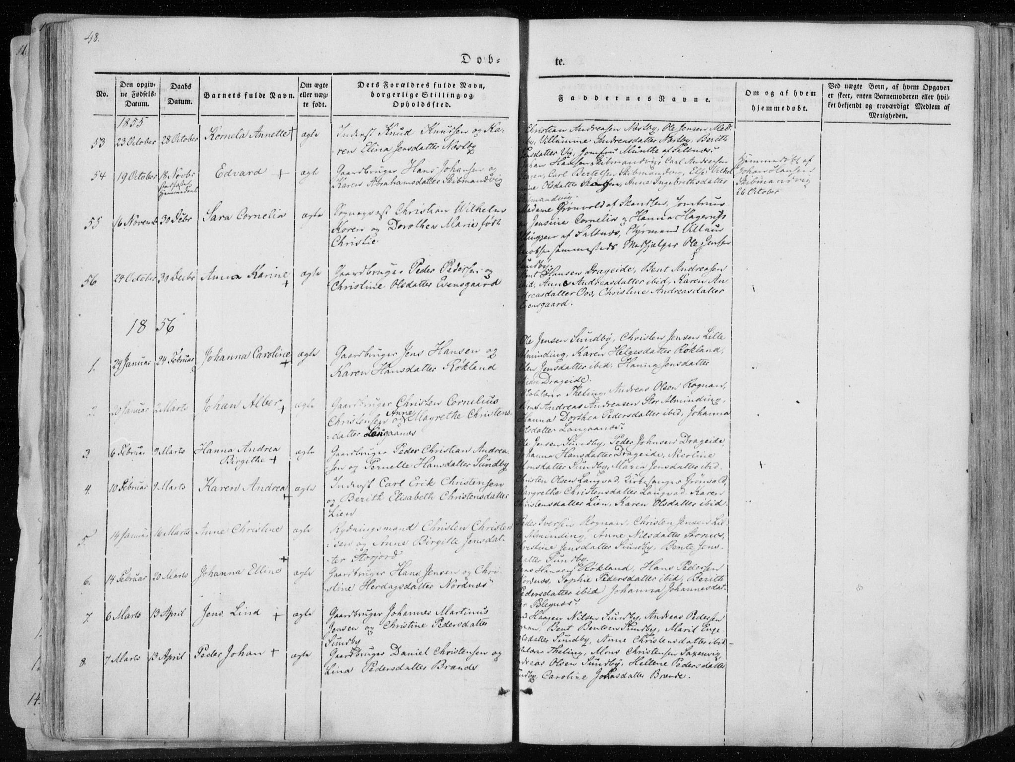 Ministerialprotokoller, klokkerbøker og fødselsregistre - Nordland, SAT/A-1459/847/L0666: Parish register (official) no. 847A06, 1842-1871, p. 48