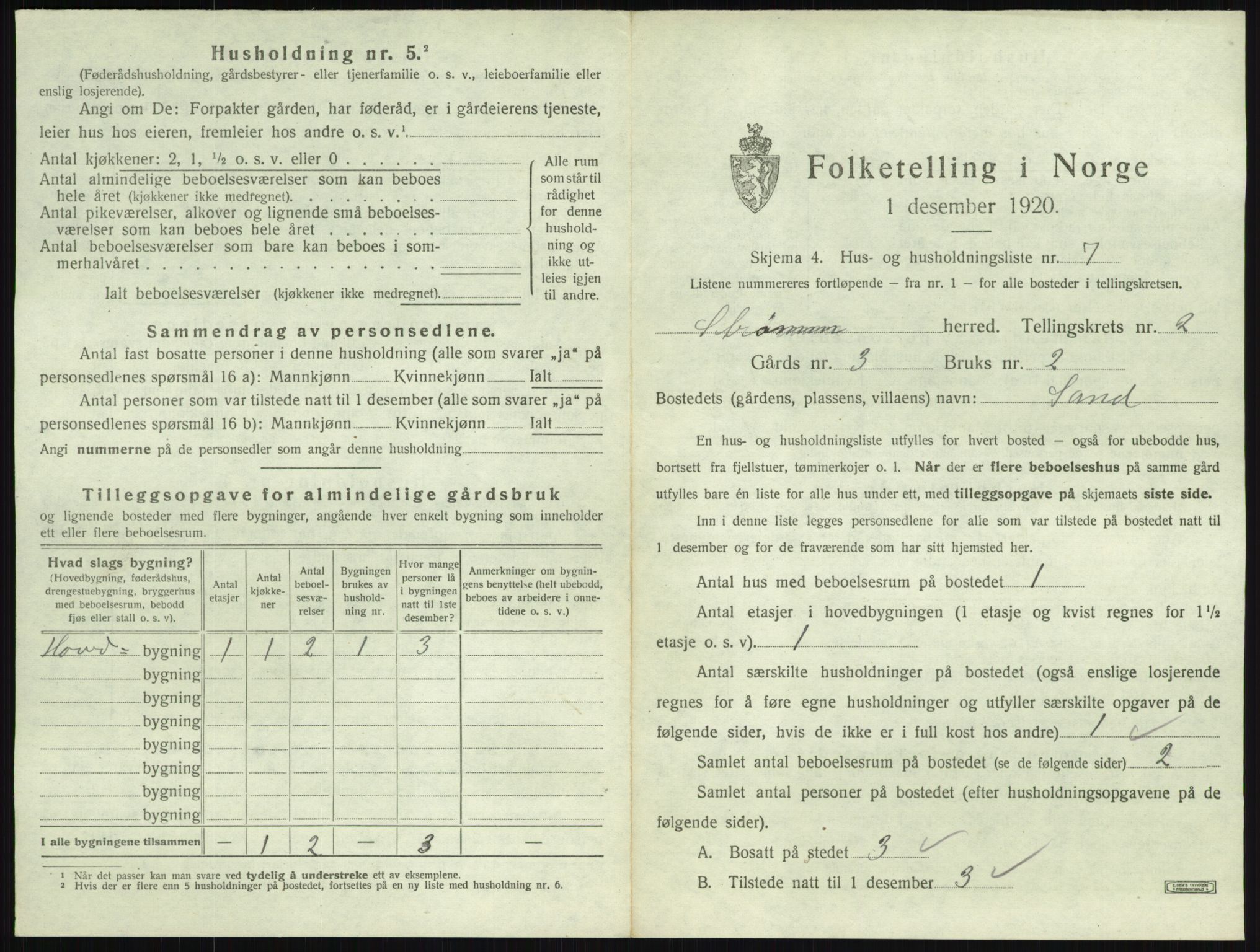 SAKO, 1920 census for Strømm, 1920, p. 151