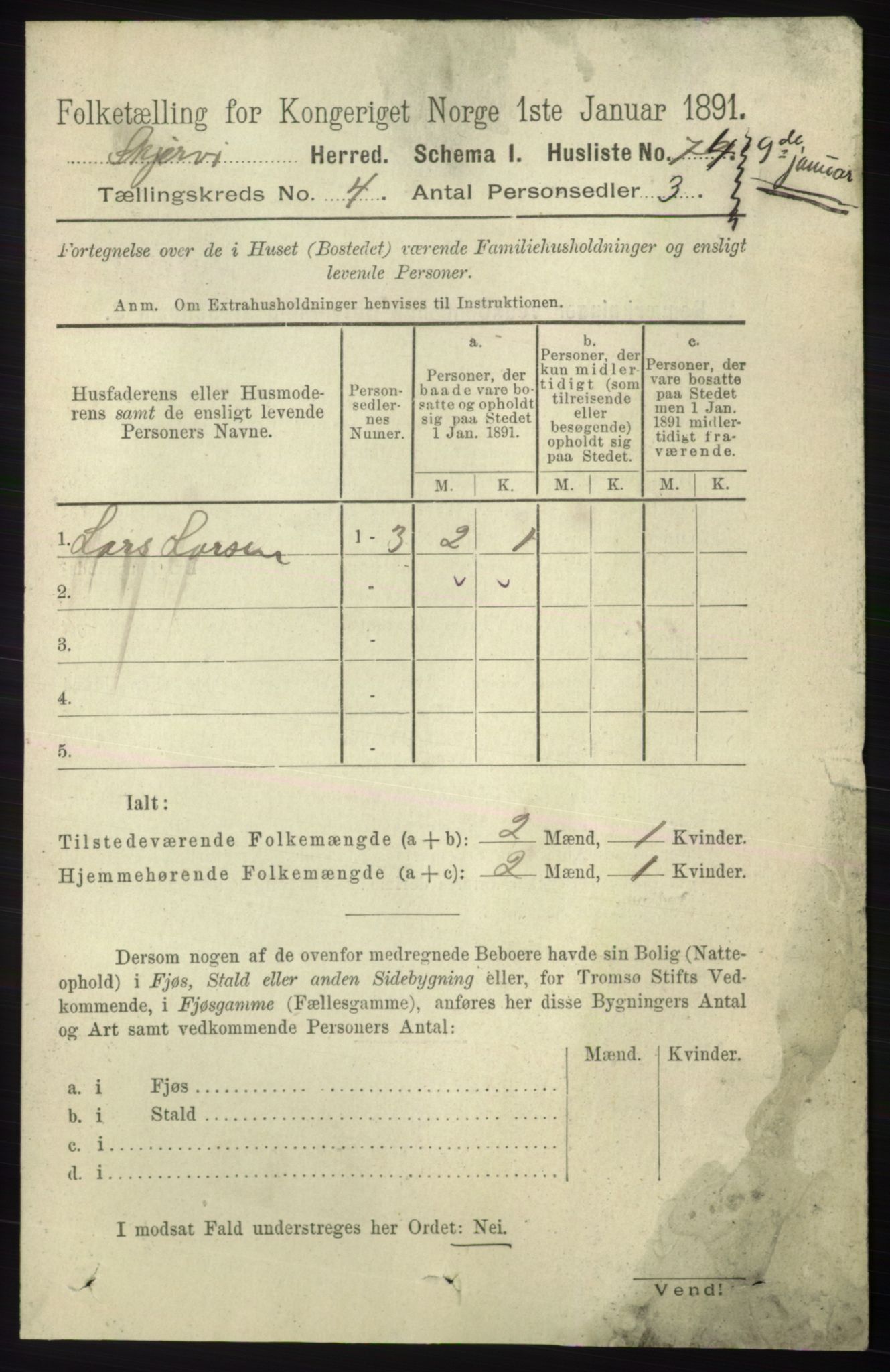 RA, 1891 census for 1941 Skjervøy, 1891, p. 2297