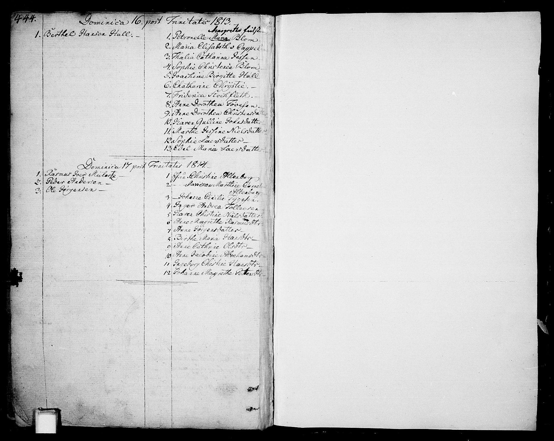 Skien kirkebøker, SAKO/A-302/F/Fa/L0004: Parish register (official) no. 4, 1792-1814, p. 444-445